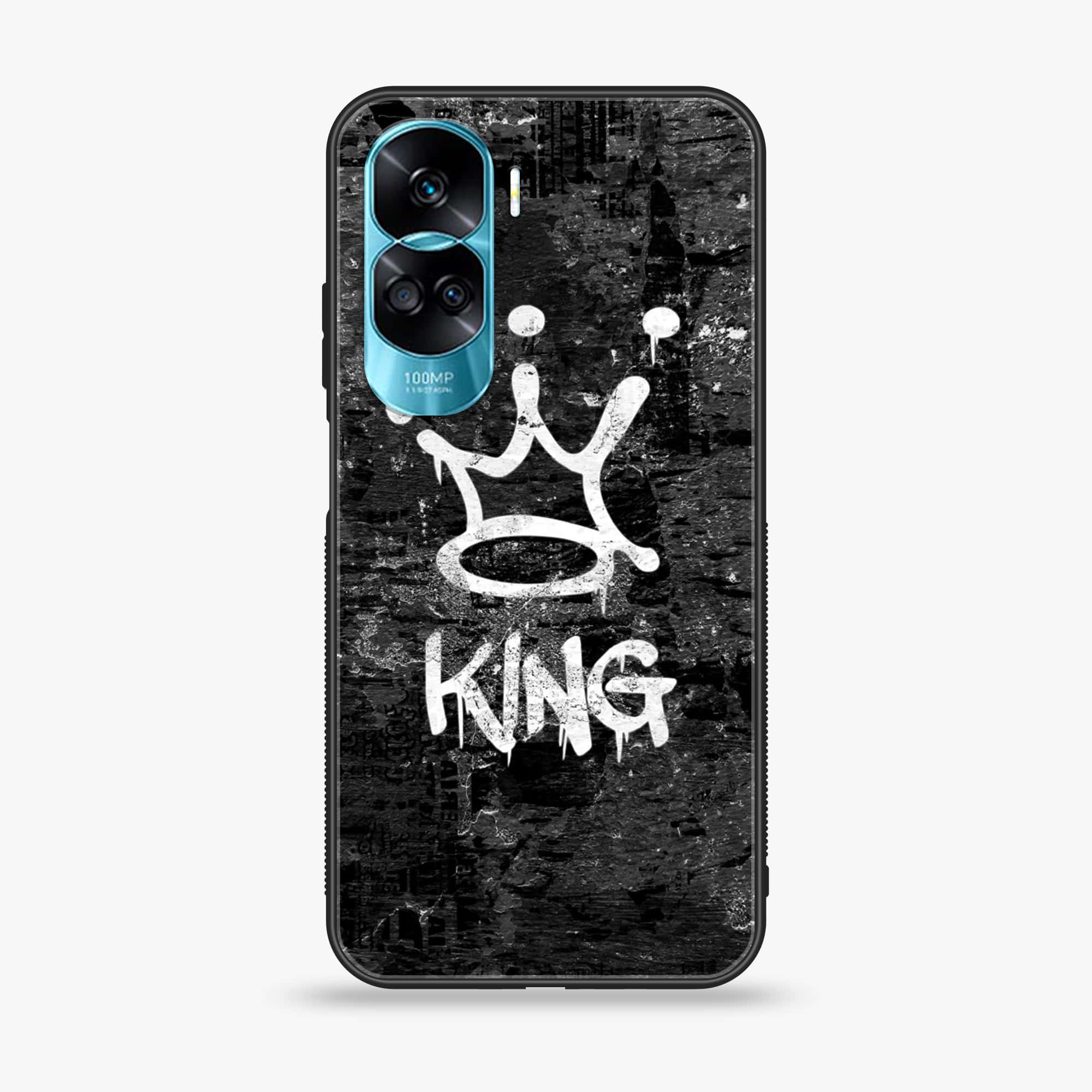 Honor 90 Lite - King 2.0 Series - Premium Printed Glass soft Bumper shock Proof Case