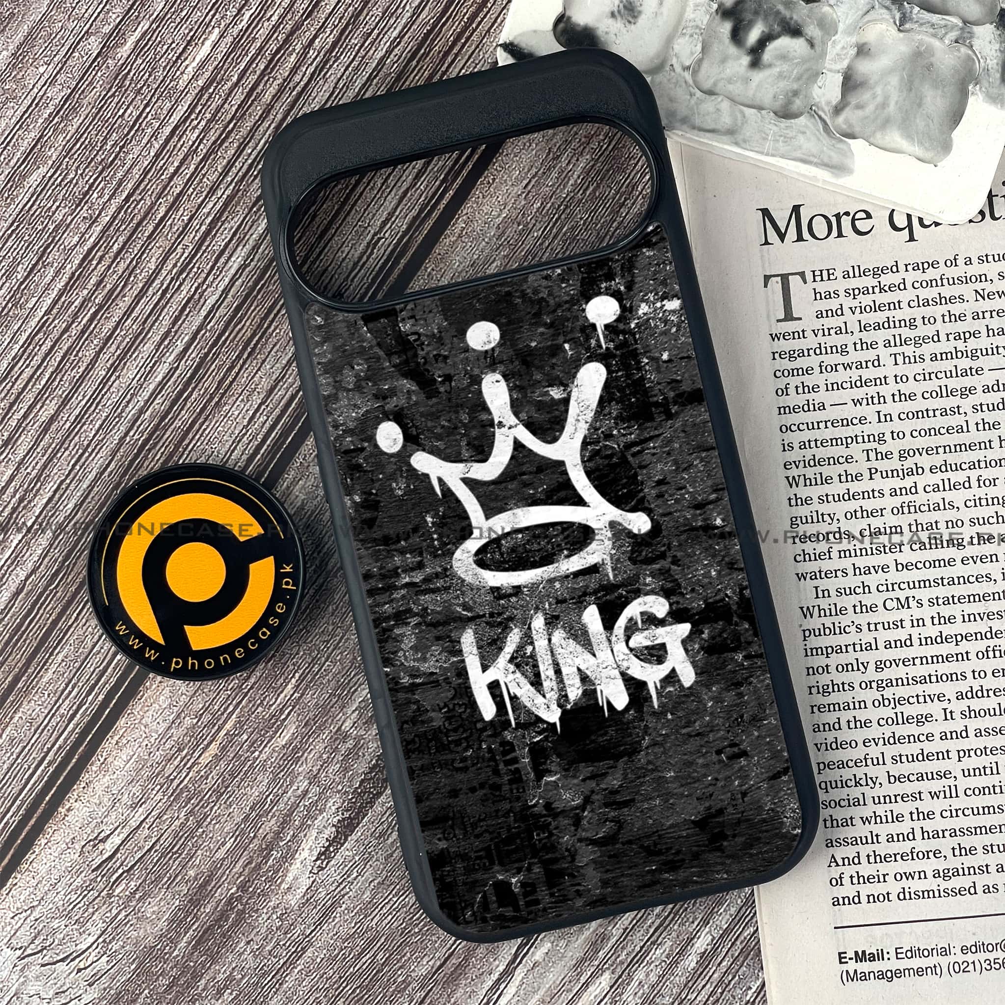 Google Pixel 9 Pro - King 2.0 Series - Premium Metal Printed soft Bumper Shock Proof Case