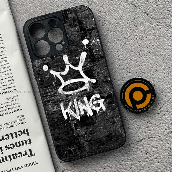 iPhone 15 Pro - King Design 8 - Premium Metal Printed soft Bumper shock Proof Case