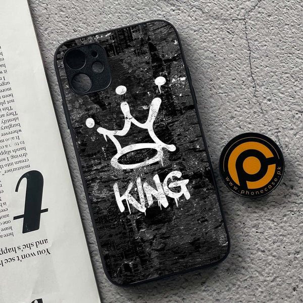 iPhone 11 - King Design 8 - Premium Printed Glass soft Bumper shock Proof Case