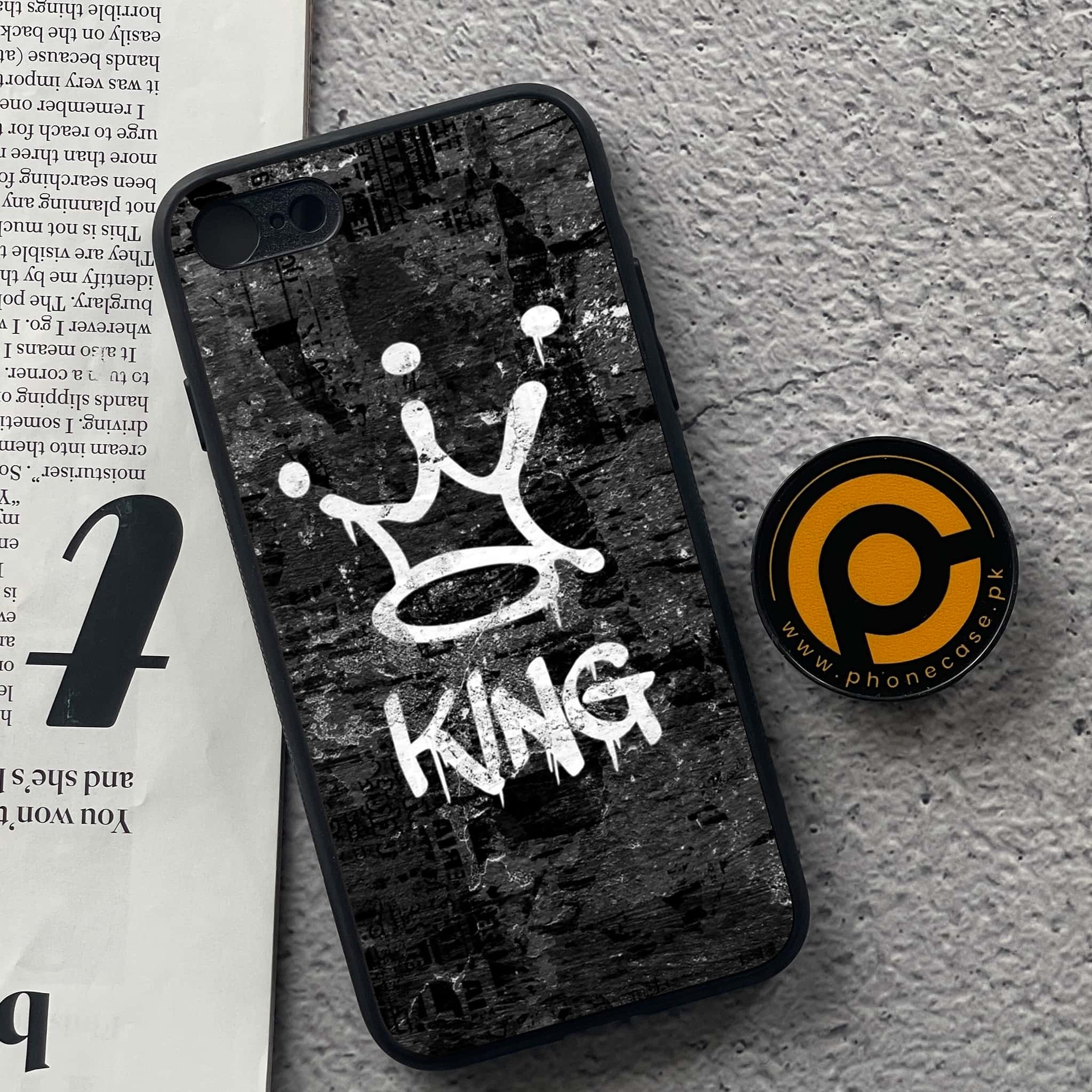 iPhone 7 / 8 - King Series V 2.0 - Premium Printed Glass soft Bumper shock Proof Case
