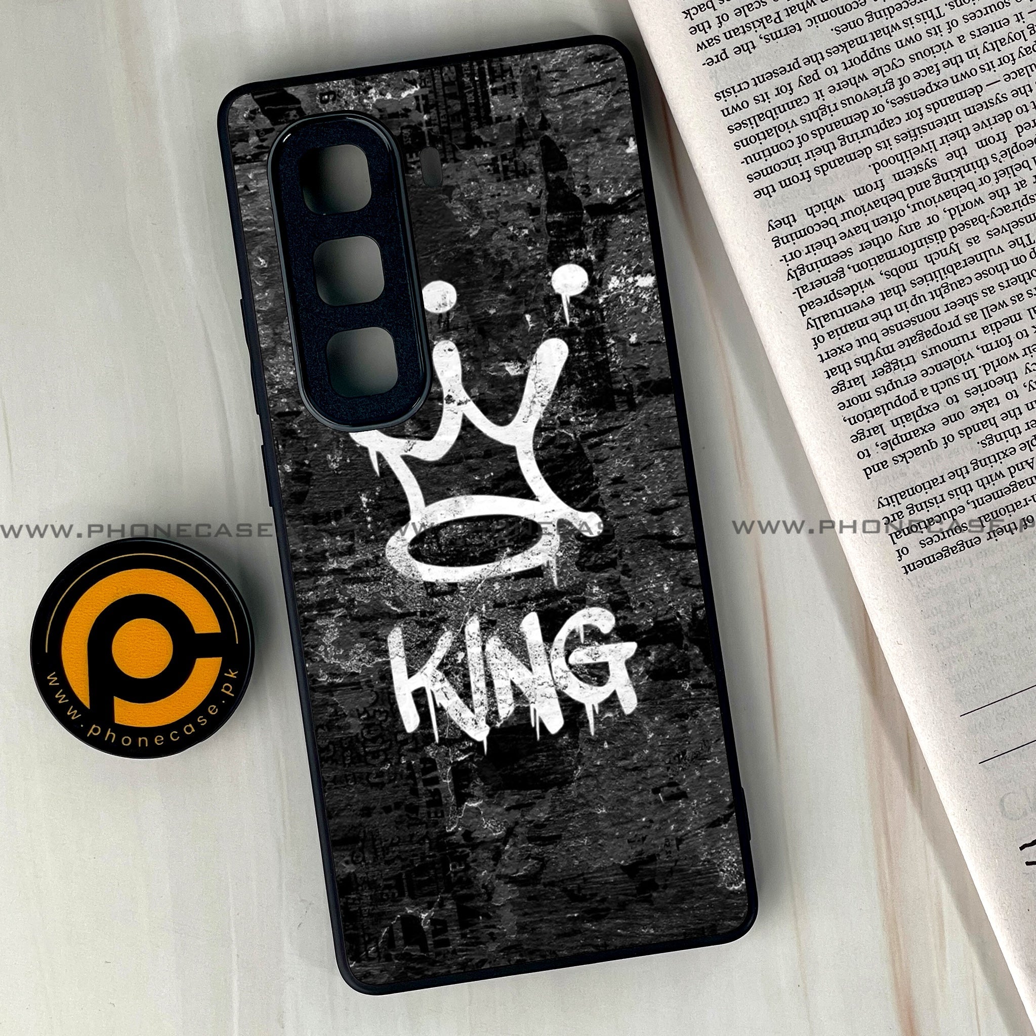 Infinix Hot 60 Pro Plus - King 2.0 Series - Premium Metal Printed soft Bumper shock Proof Case