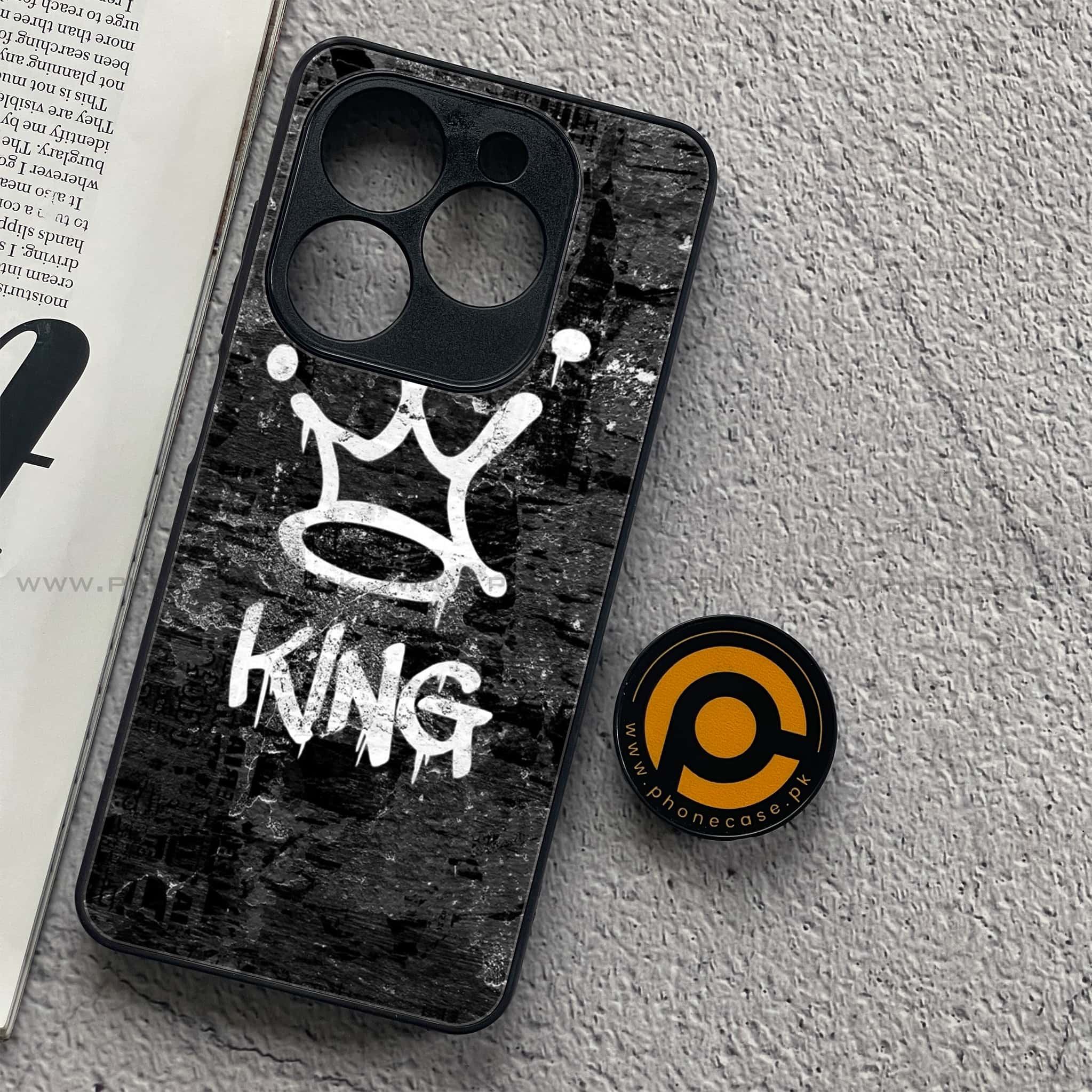 Realme C63 - King Series V 2.0 - Premium Metal Printed soft Bumper shock Proof Case