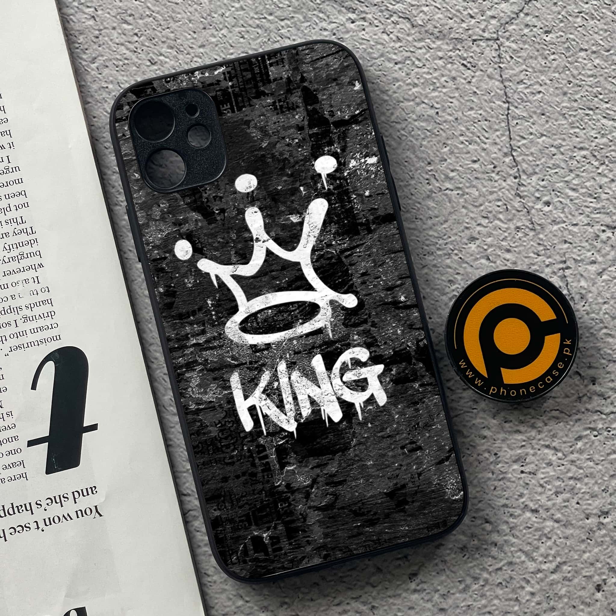 iPhone 11  King Series v2.0 Premium Printed Glass soft Bumper shock Proof Case