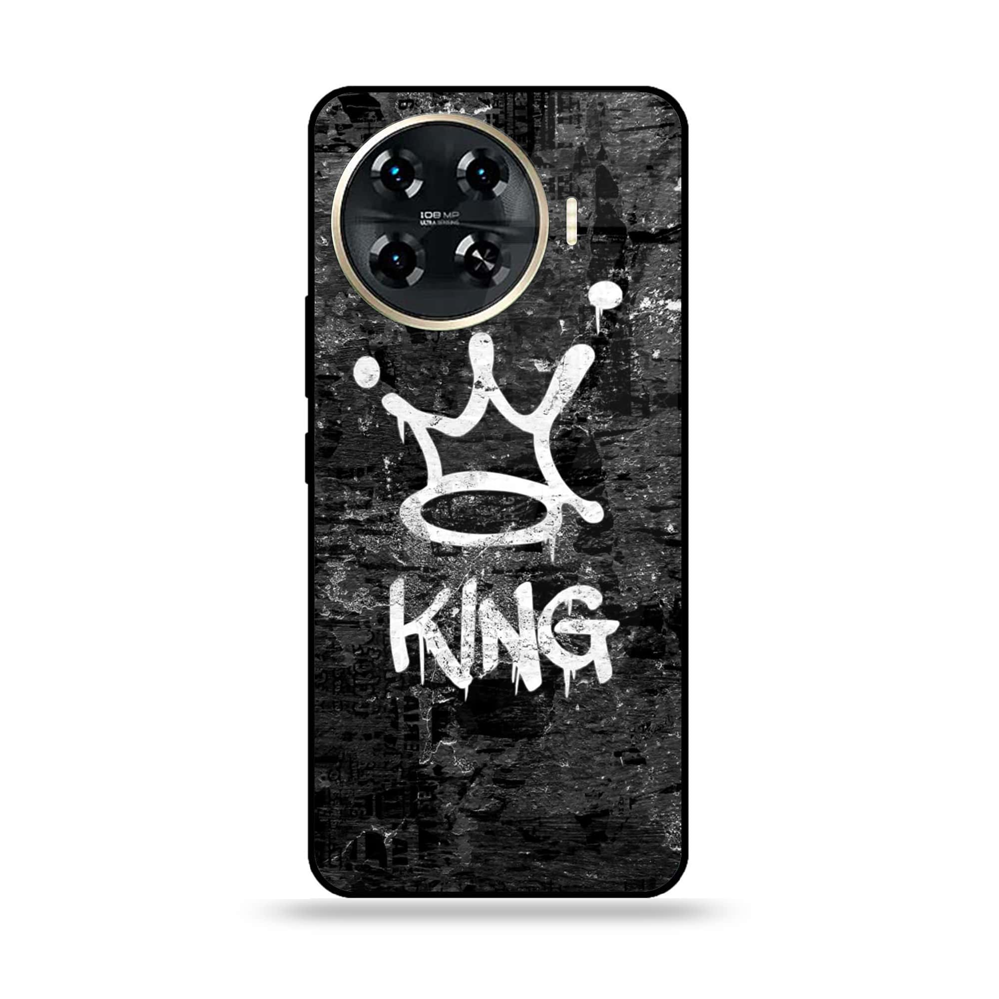 Tecno Spark 20 pro plus - King 2.0 Series - Premium Printed Glass soft Bumper shock Proof Case