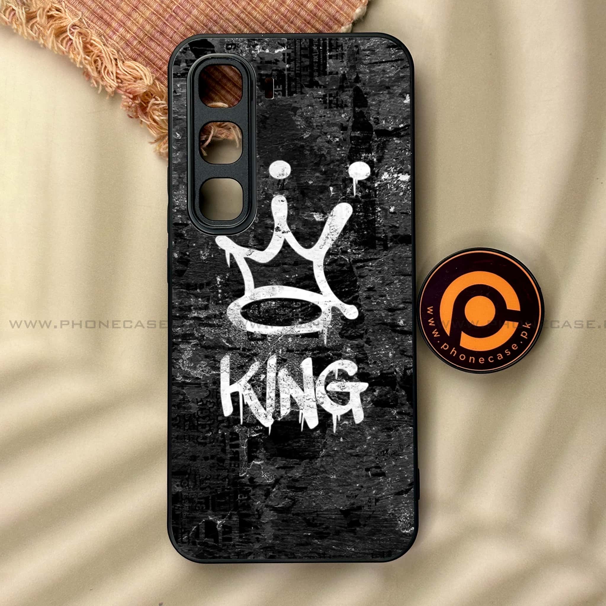 Infinix Hot 60 Pro - King 2.0 Series - Premium Metal Printed soft Bumper shock Proof Case