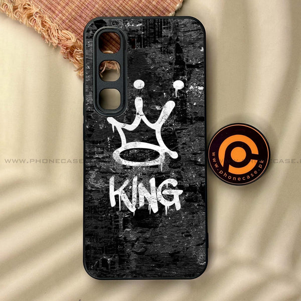 Infinix Hot 60 Pro - King 2.0 Design 8 - Premium Metal Printed soft Bumper shock Proof Case CS-44520