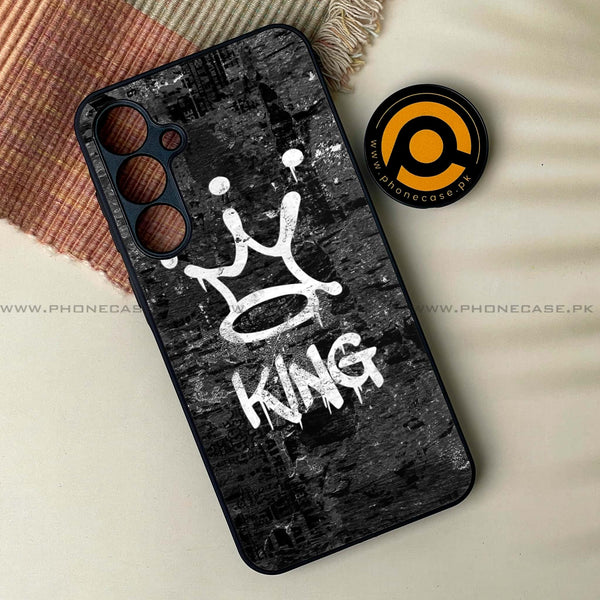Samsung Galaxy A14 - King Design 8 V 2.0 - Premium Printed Glass soft Bumper shock Proof Case CS-43731