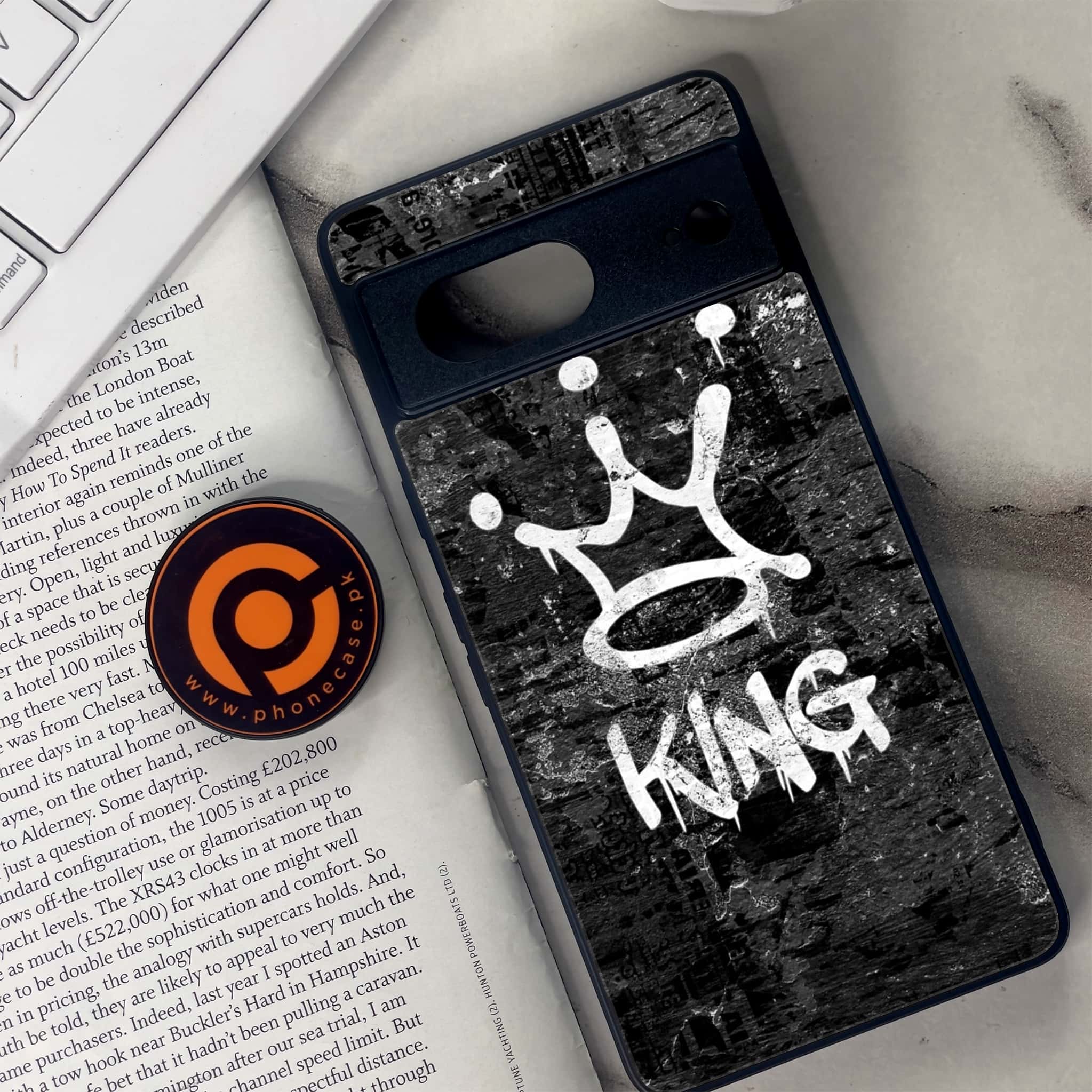 Google Pixel 7 - King Series V 2.0 - Premium Metal Printed soft Bumper Shock Proof Case