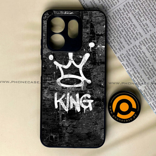 Infinix Hot 50i - King V 2.0 Design 8- Premium Metal Printed soft Bumper shock Proof Case CS-49180