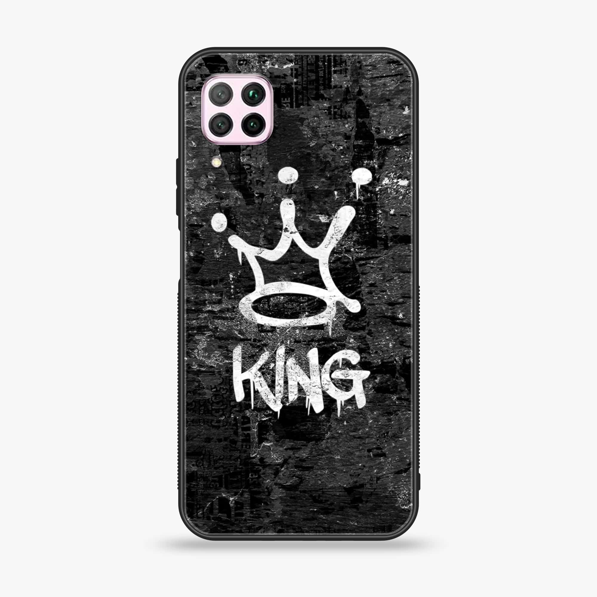 Huawei Nova 7i - King Series V 2.0 - Series  Premium Printed Glass soft Bumper shock Proof Case