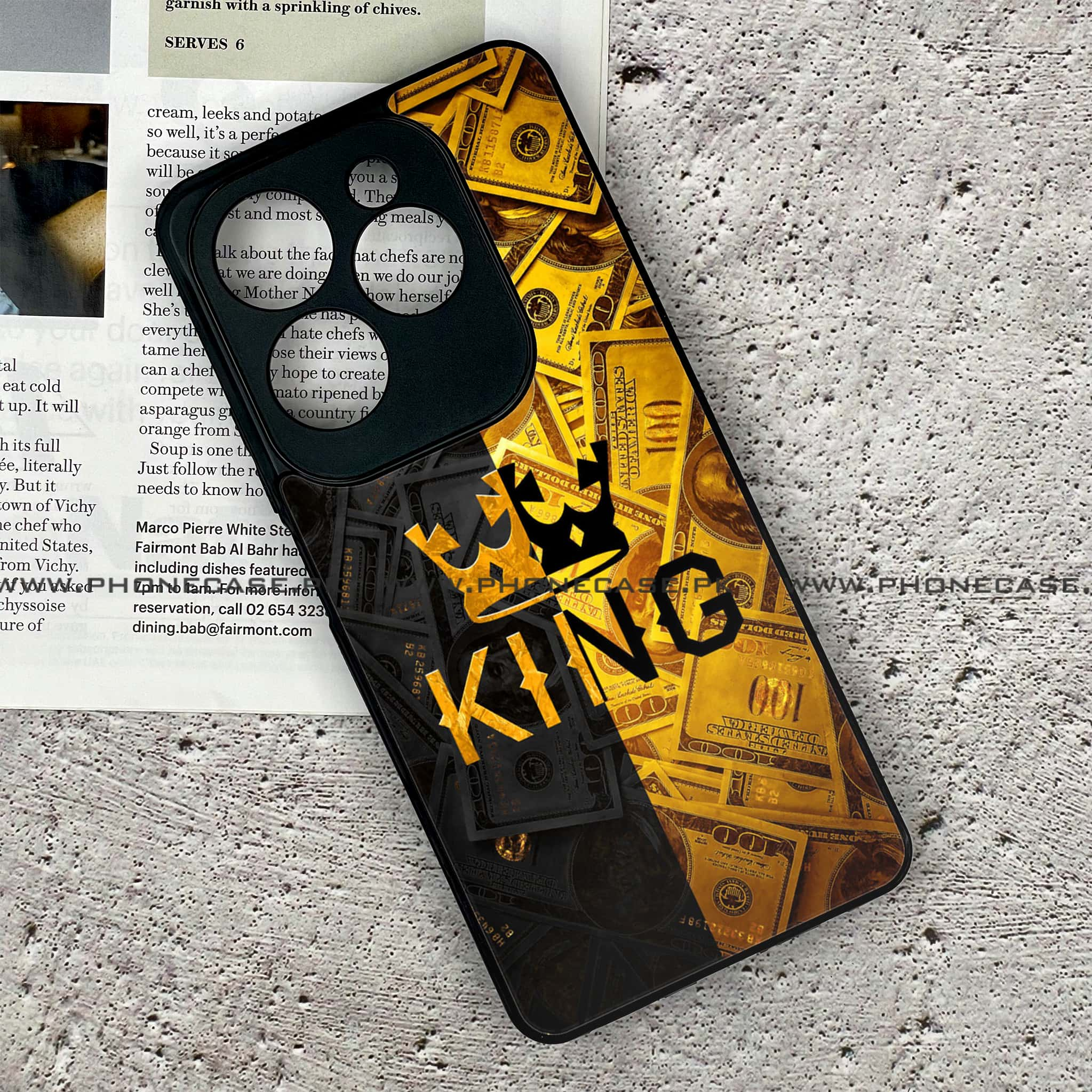 Infinix Hot 40 Pro - King Series V 2.0 - Premium Printed Glass soft Bumper shock Proof Case