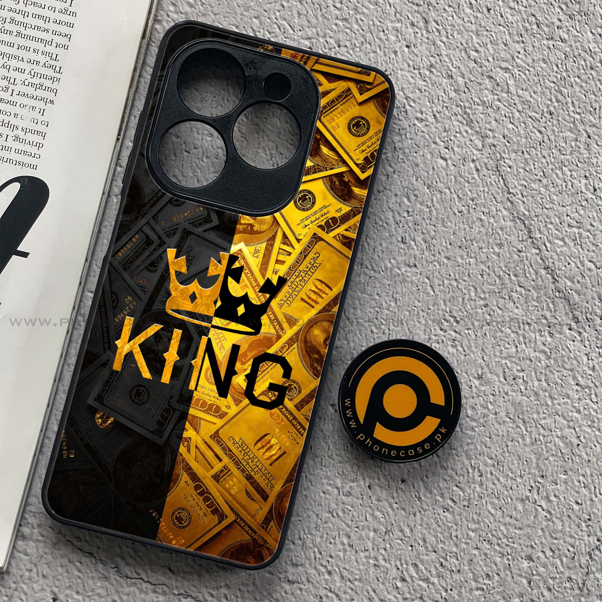 Infinix Smart 8 Pro - King Series V 2.0 - Premium Metal Printed soft Bumper shock Proof Case