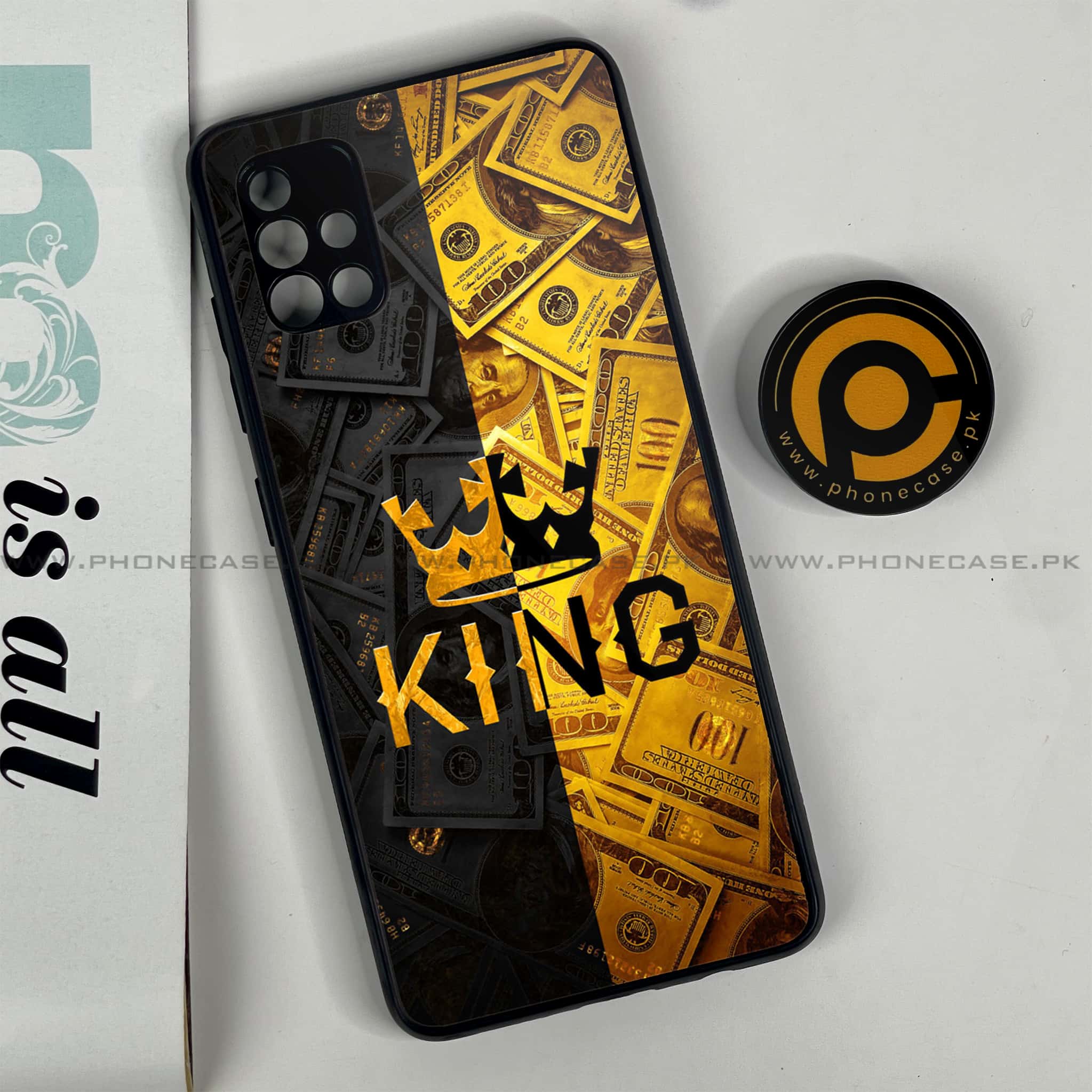 Samsung Galaxy A51 - King Series V 2.0  Series - Premium Printed Glass soft Bumper shock Proof Case