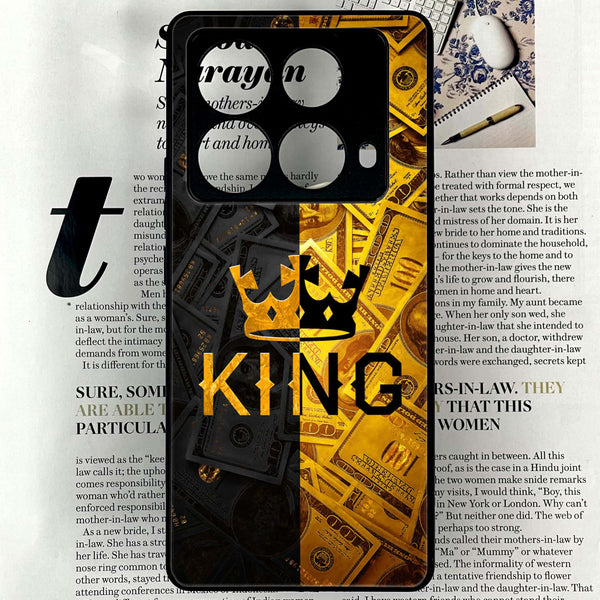 Infinix Note 40 4G - King 2.0 Design 9  - Premium Printed Glass soft Bumper shock Proof Case  CS-32887