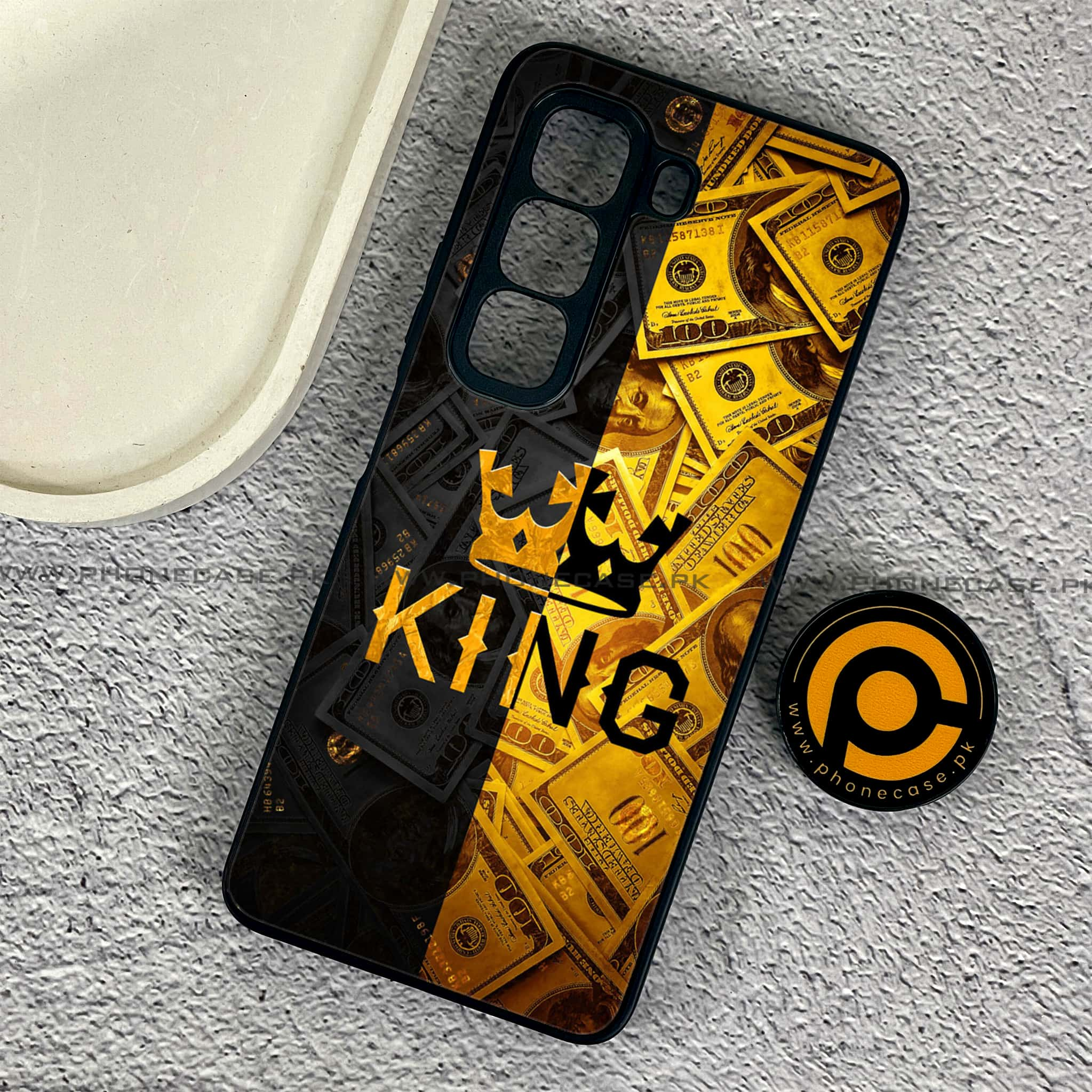 Infinix Hot 50 Pro - King 2.0 Series - Premium Printed Glass soft Bumper shock Proof Case