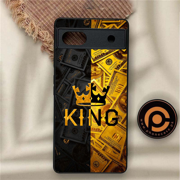 Google Pixel 6A - King Design 9 2.0 - Premium Metal Printed soft Bumper Shock Proof Case CS-43986