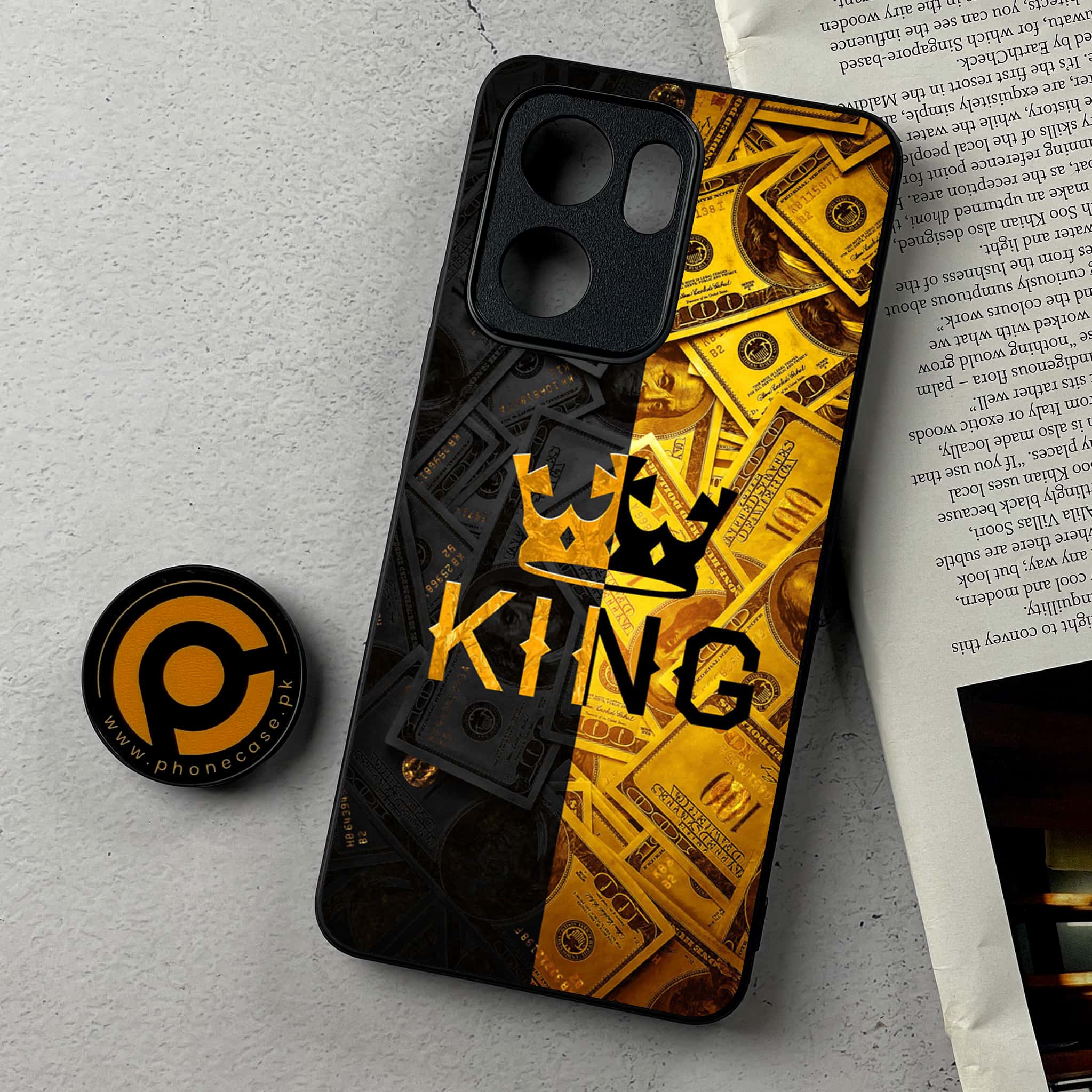 Oppo Reno 14F - King 2.0 Series - Premium Metal Printed Soft Bumper Shockproof Case