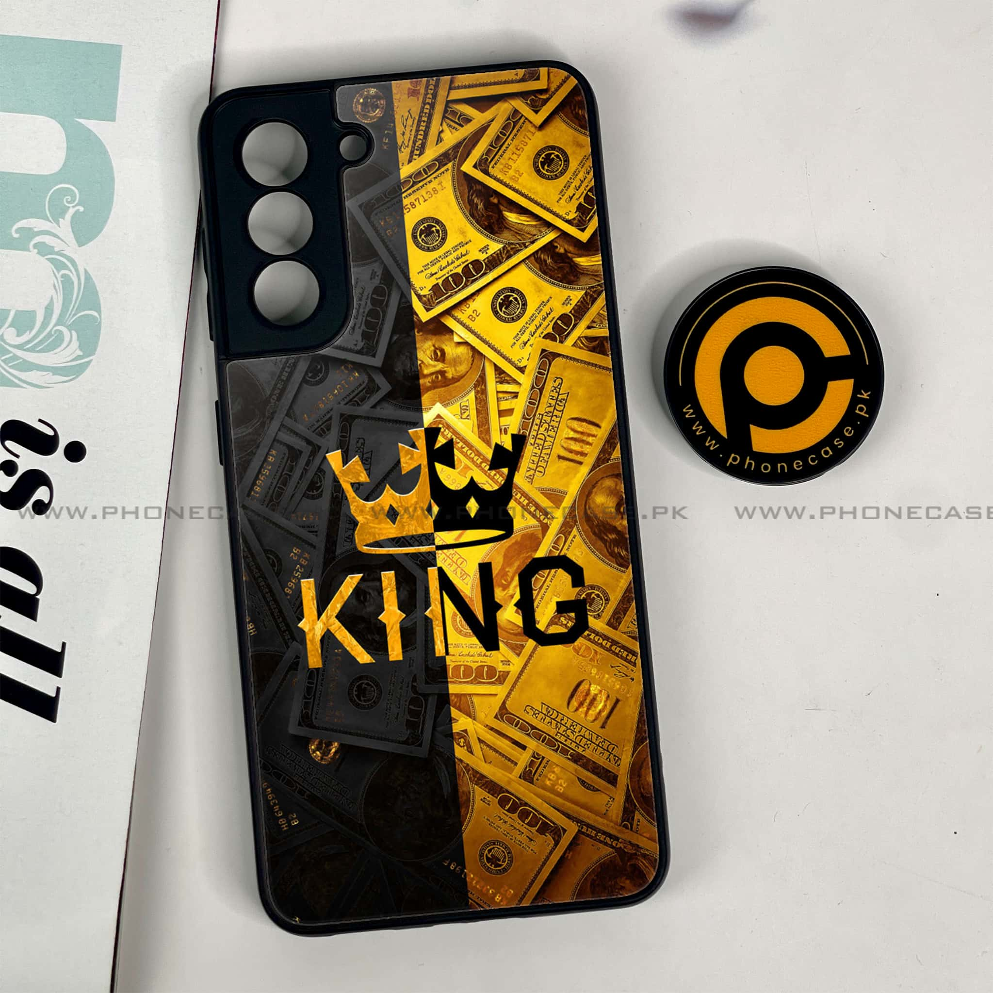 Samsung Galaxy S21 - King 2.0 Series - Premium Printed Glass soft Bumper shock Proof Case