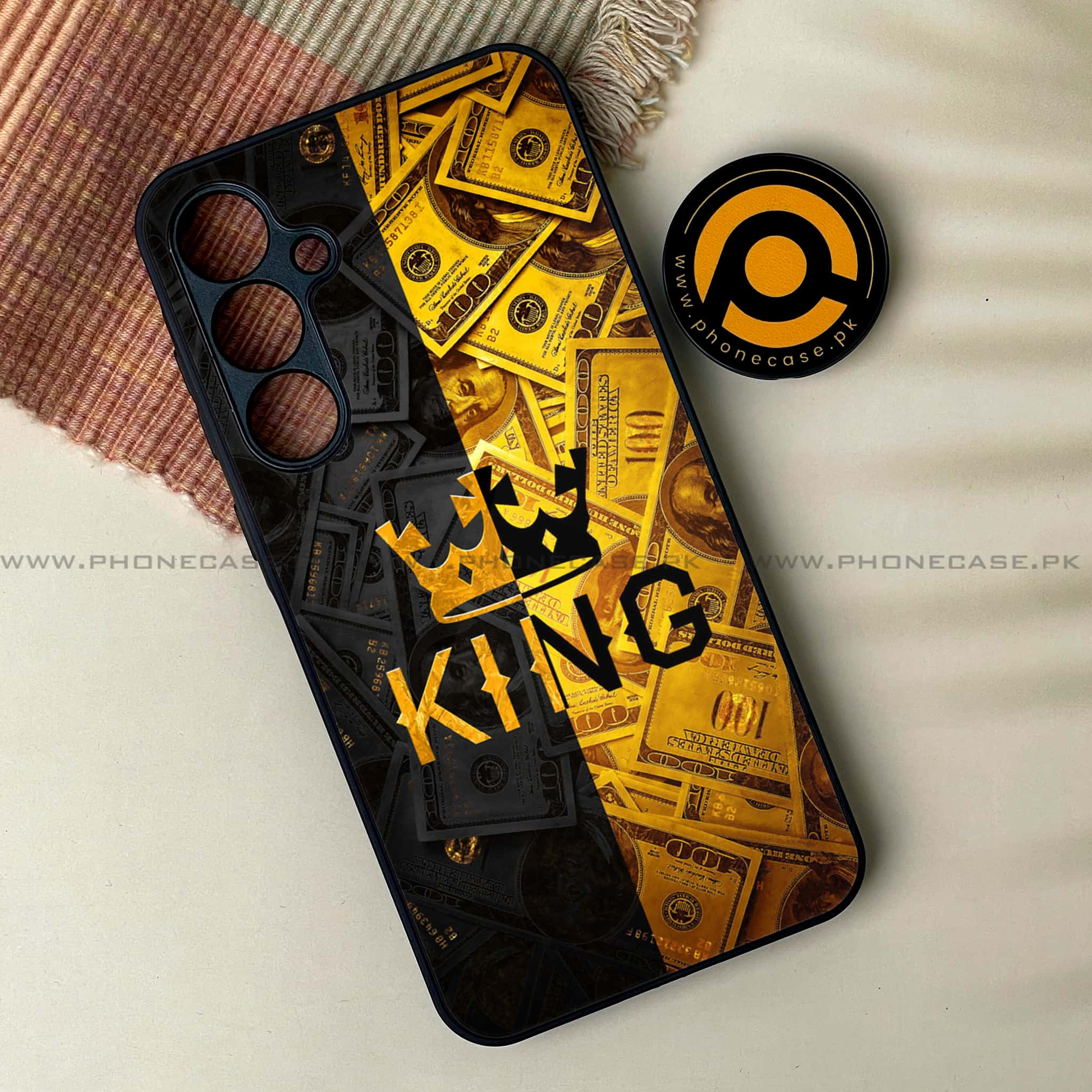 Samsung Galaxy S24 - King Series V 2.0 - Premium Printed Glass soft Bumper shock Proof Case