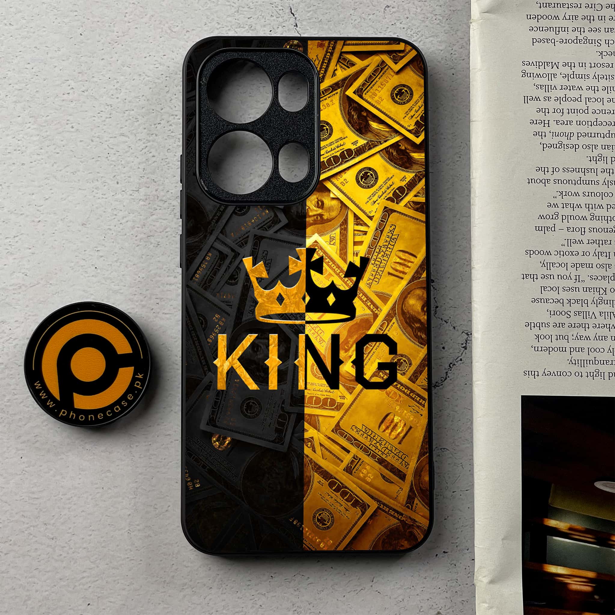 Oppo Reno 13 Pro - King 2.0 Series - Premium Metal Printed Soft Bumper Shockproof Case