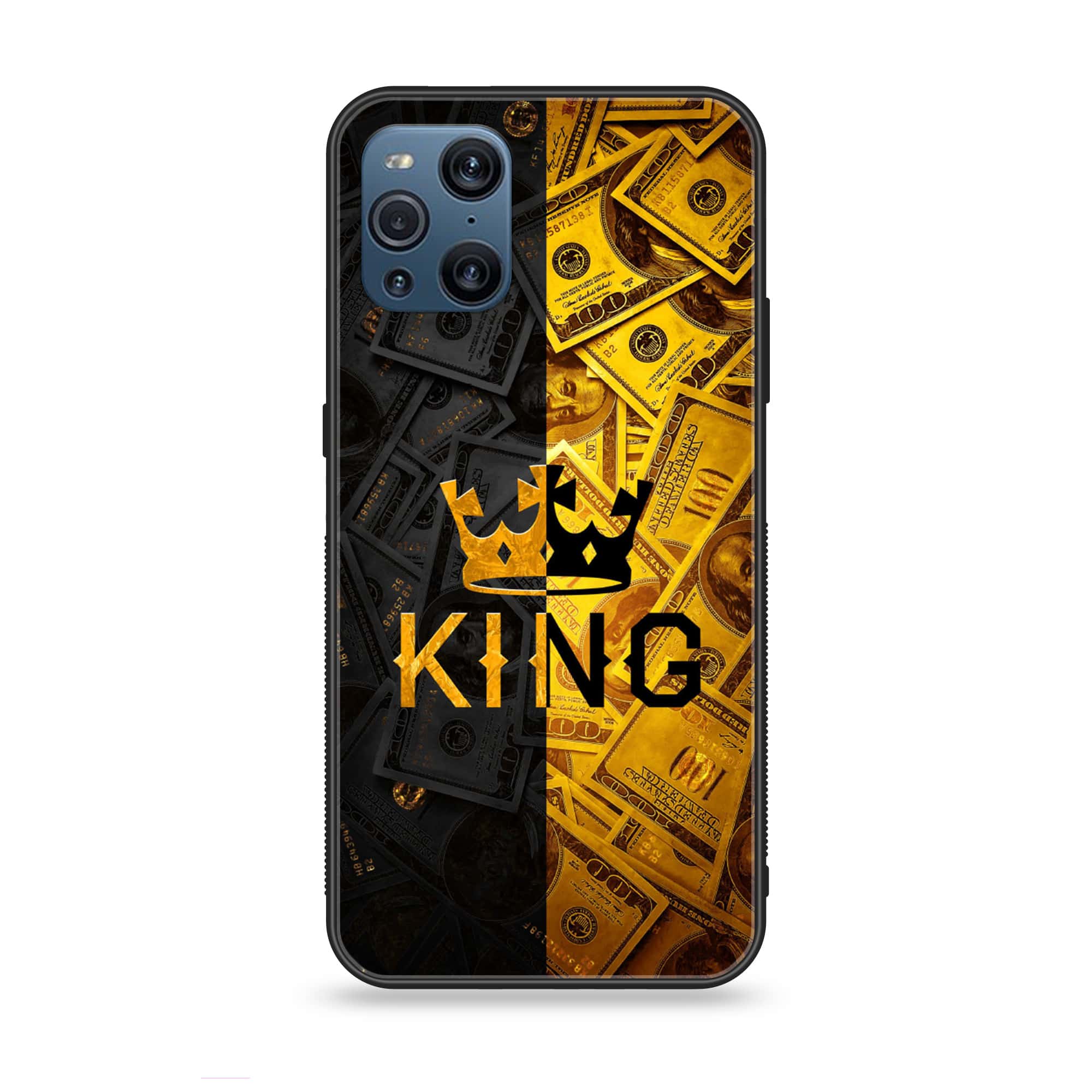 Oppo Find X3 - King 2.0 Series - Premium Printed Glass soft Bumper shock Proof Case