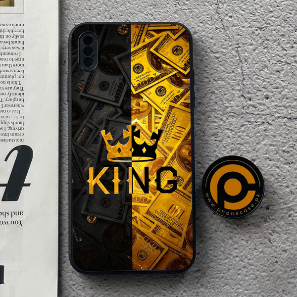 iPhone XS Max - King Design 9 - Premium Metal Printed soft Bumper shock Proof Case