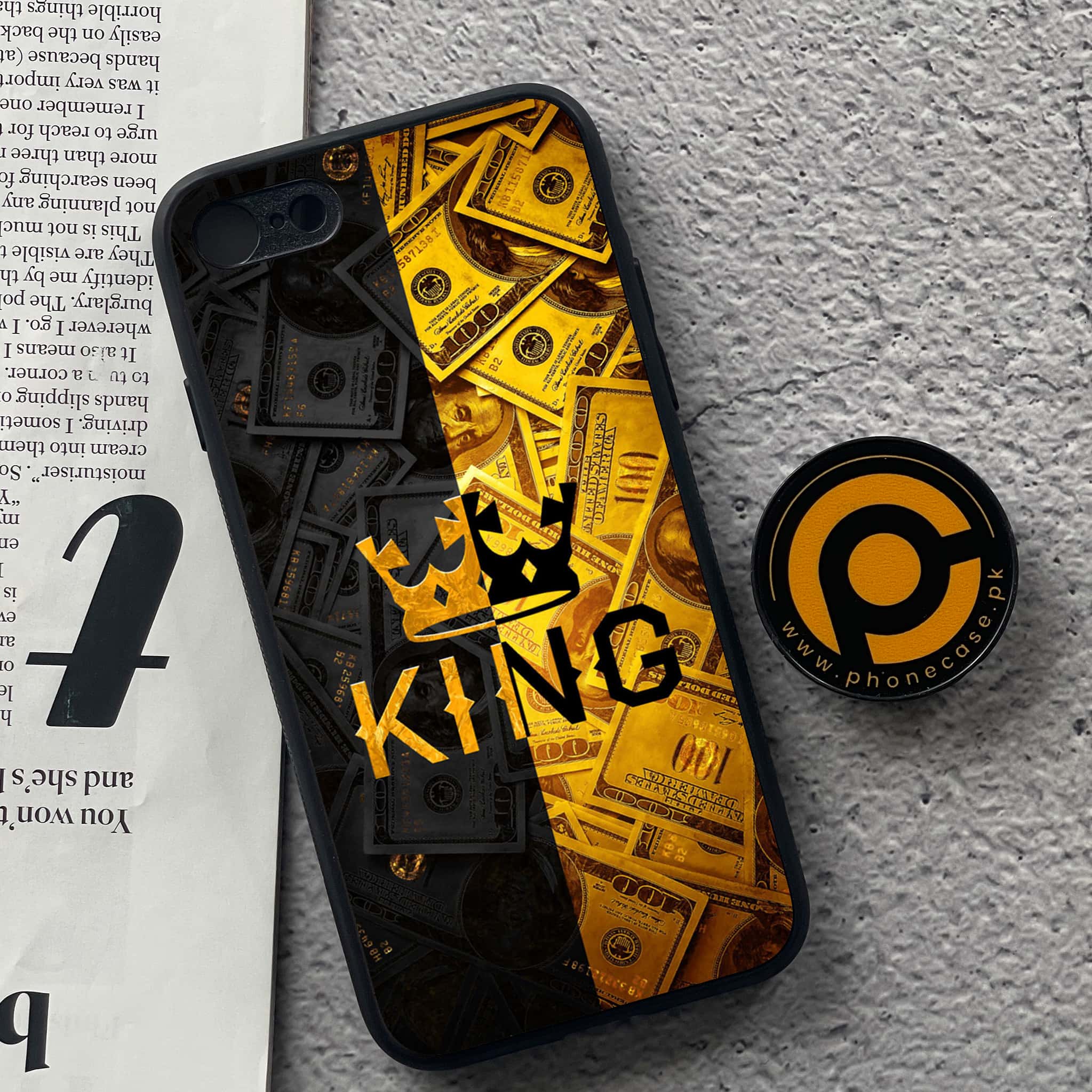 iPhone 7 / 8 - King Series V 2.0 - Premium Printed Glass soft Bumper shock Proof Case