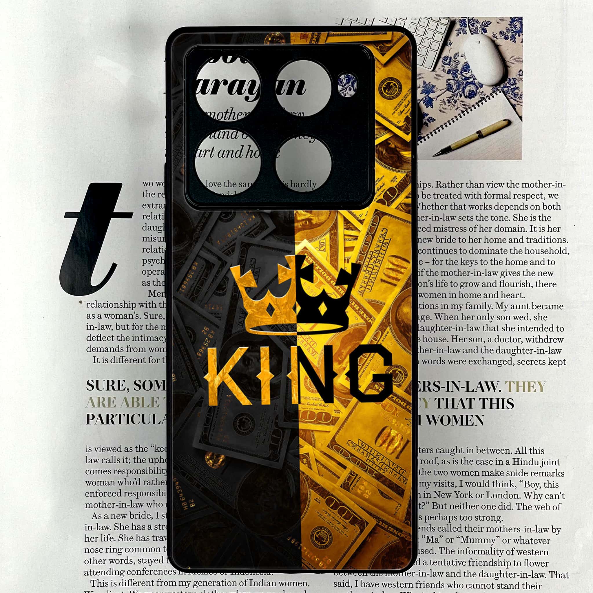 Infinix Note 40 Pro Plus - King 2.0 Series - Premium Metal Printed soft Bumper shock Proof Case