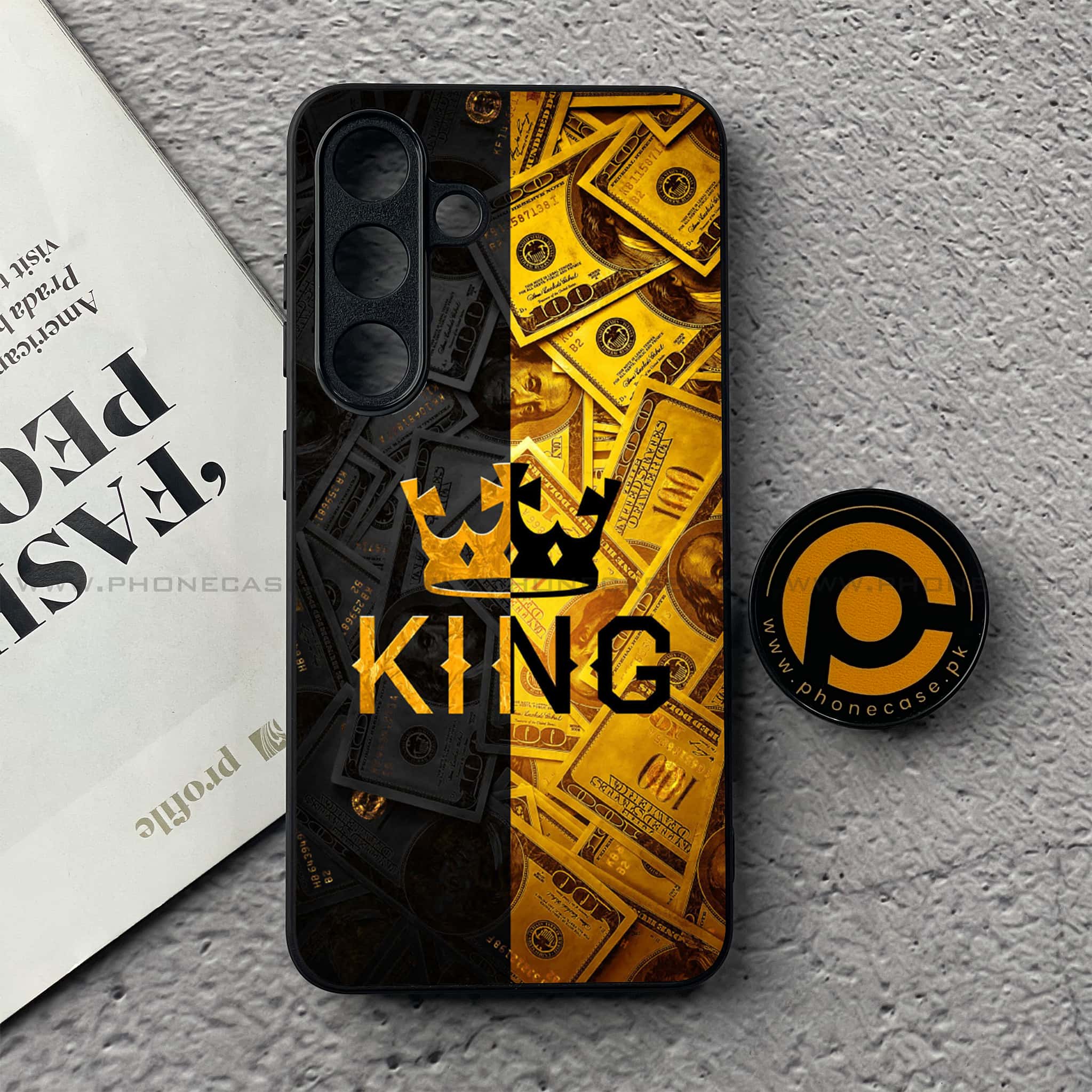 Samsung Galaxy S25 FE - King 2.0 Series - Premium Metal Printed soft Bumper shock Proof Case