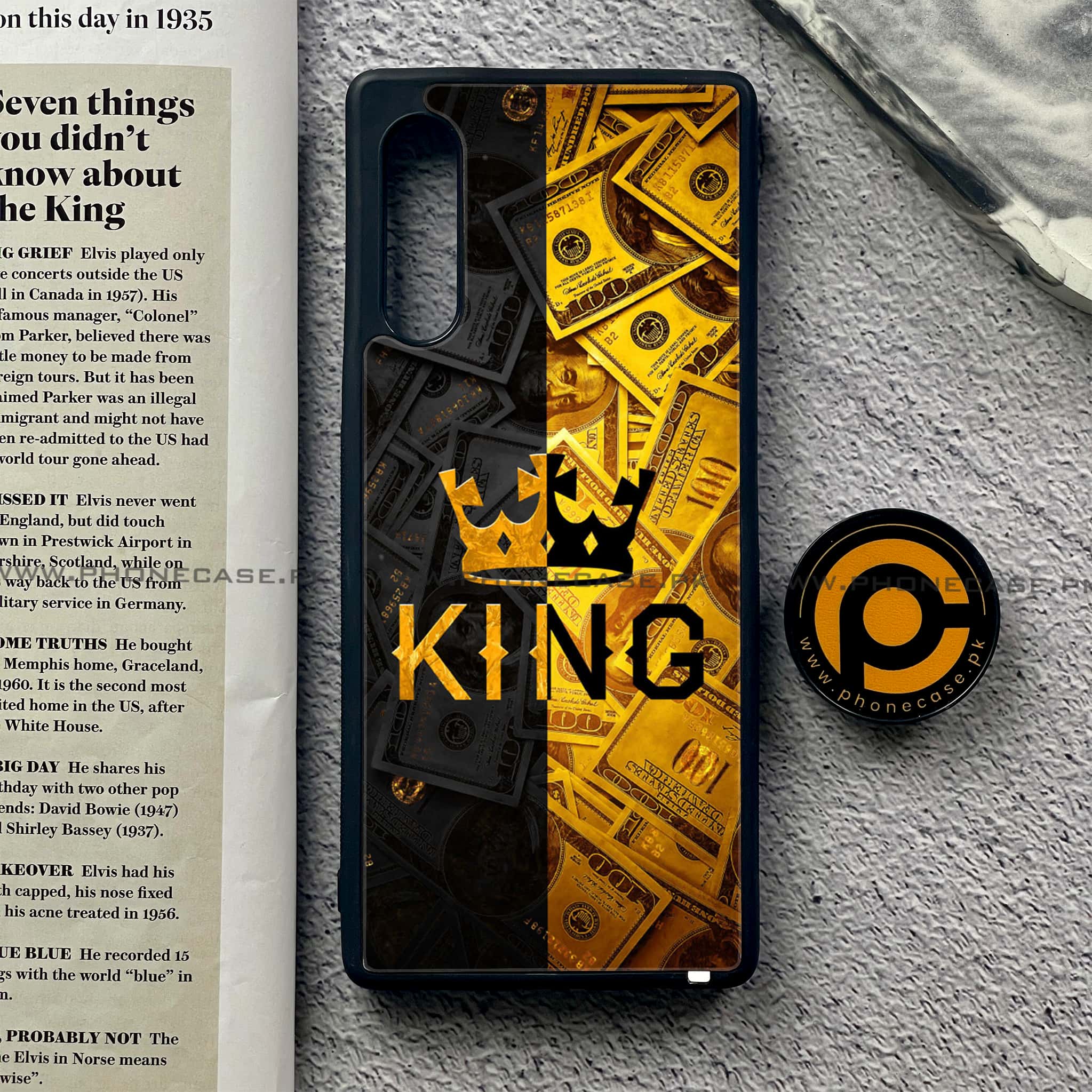 LG Velvet - King 2.0 Series - Premium Printed Glass soft Bumper shock Proof Case