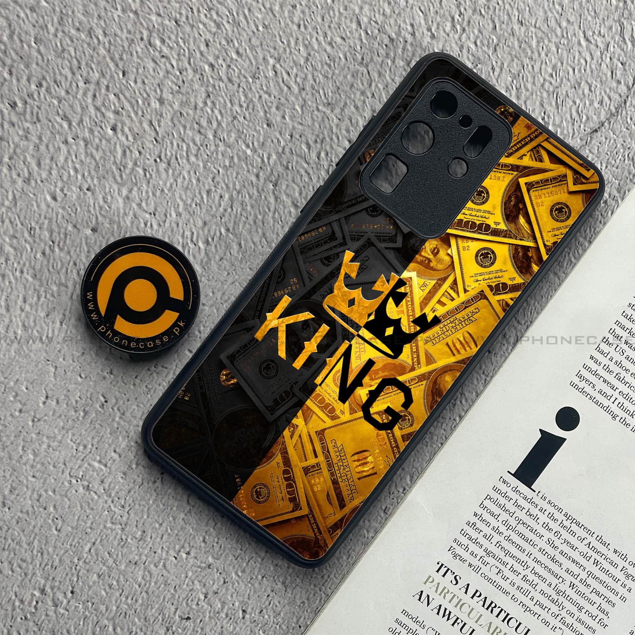 Samsung Galaxy S20 Ultra - King Series V2.0 - Premium Printed Glass soft Bumper shock Proof Case