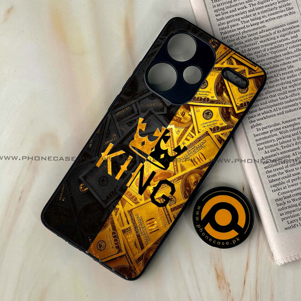 Redmi Note 13 Pro Plus 5G - King Design 9 - Premium Printed Glass soft Bumper shock Proof Case CS-16418