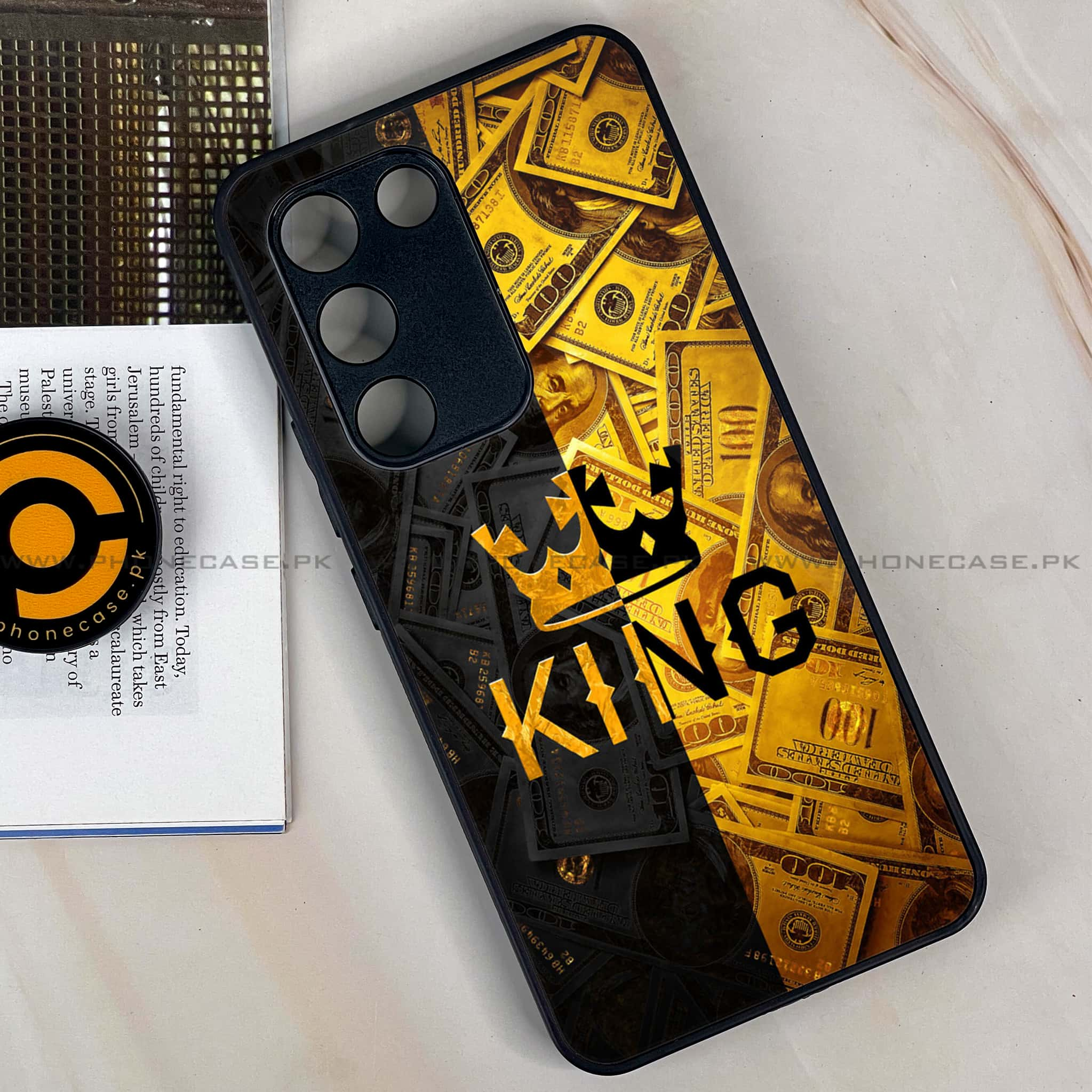 Vivo Y100 - King 2.0 Series - Premium Printed Glass soft Bumper shock Proof Case