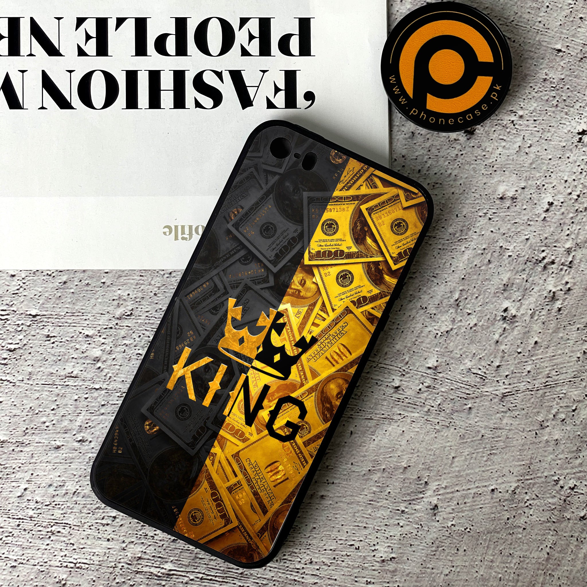 iPhone 5/5c/5s - King 2.0 Series - Premium Printed Glass soft Bumper shock Proof Case