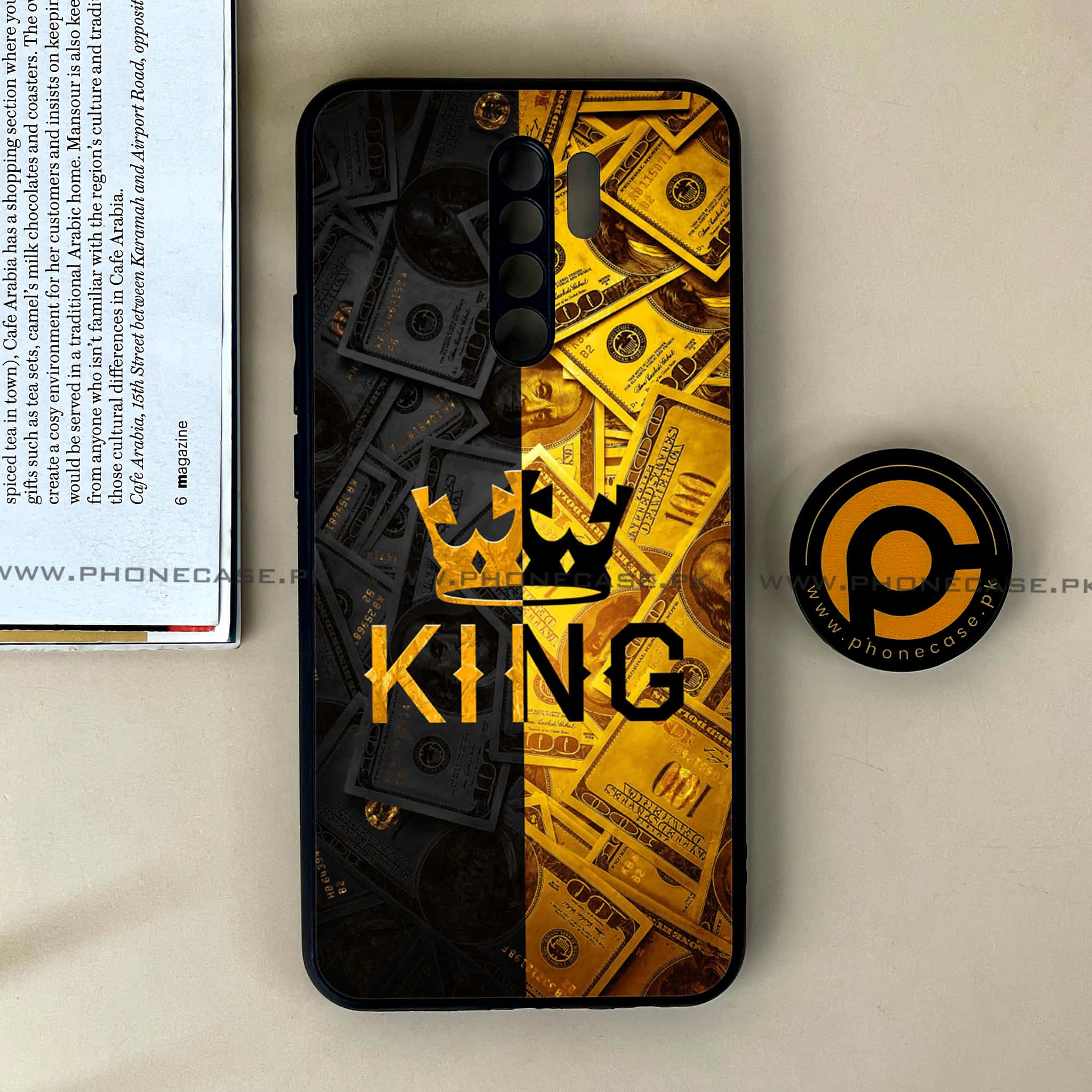 Xiaomi Redmi 9 - King Series V 2.0 - Premium Printed Glass soft Bumper shock Proof Case