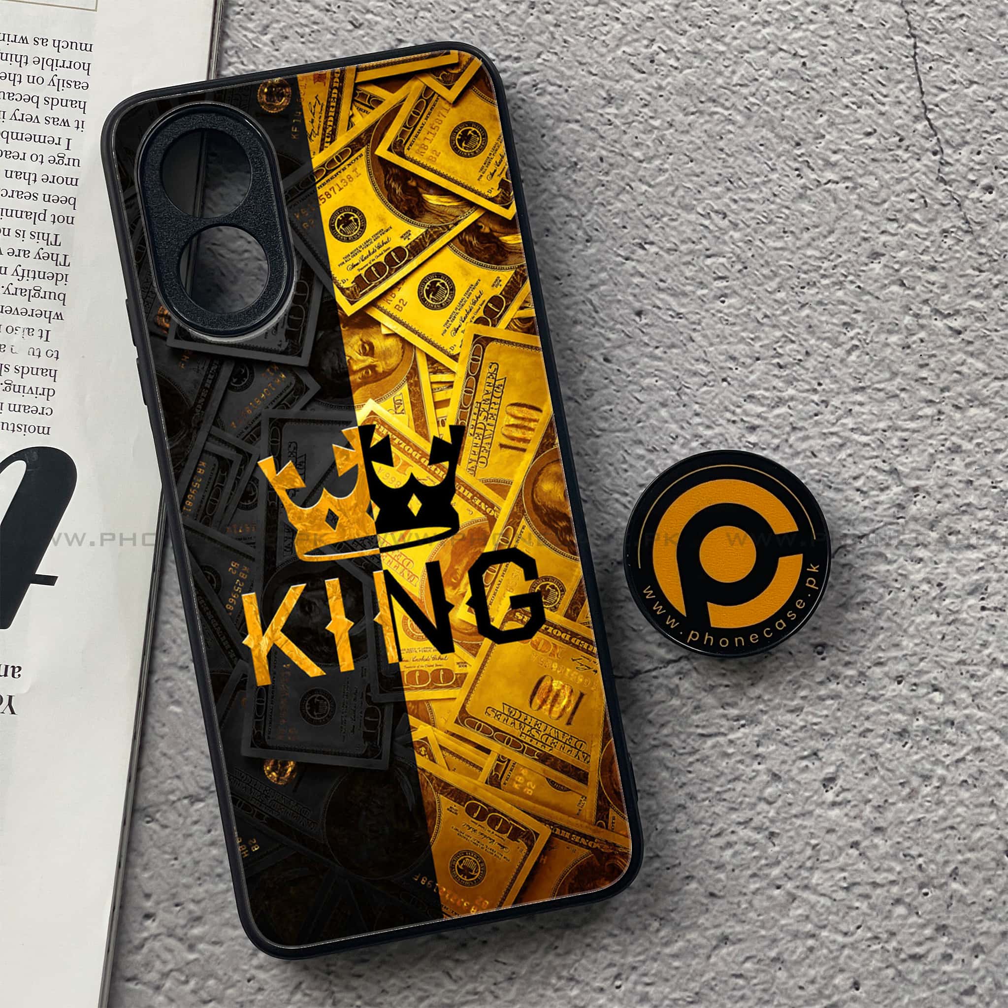 Oppo A18 4G - King 2.0 Series - Premium Printed Glass soft Bumper shock Proof Case