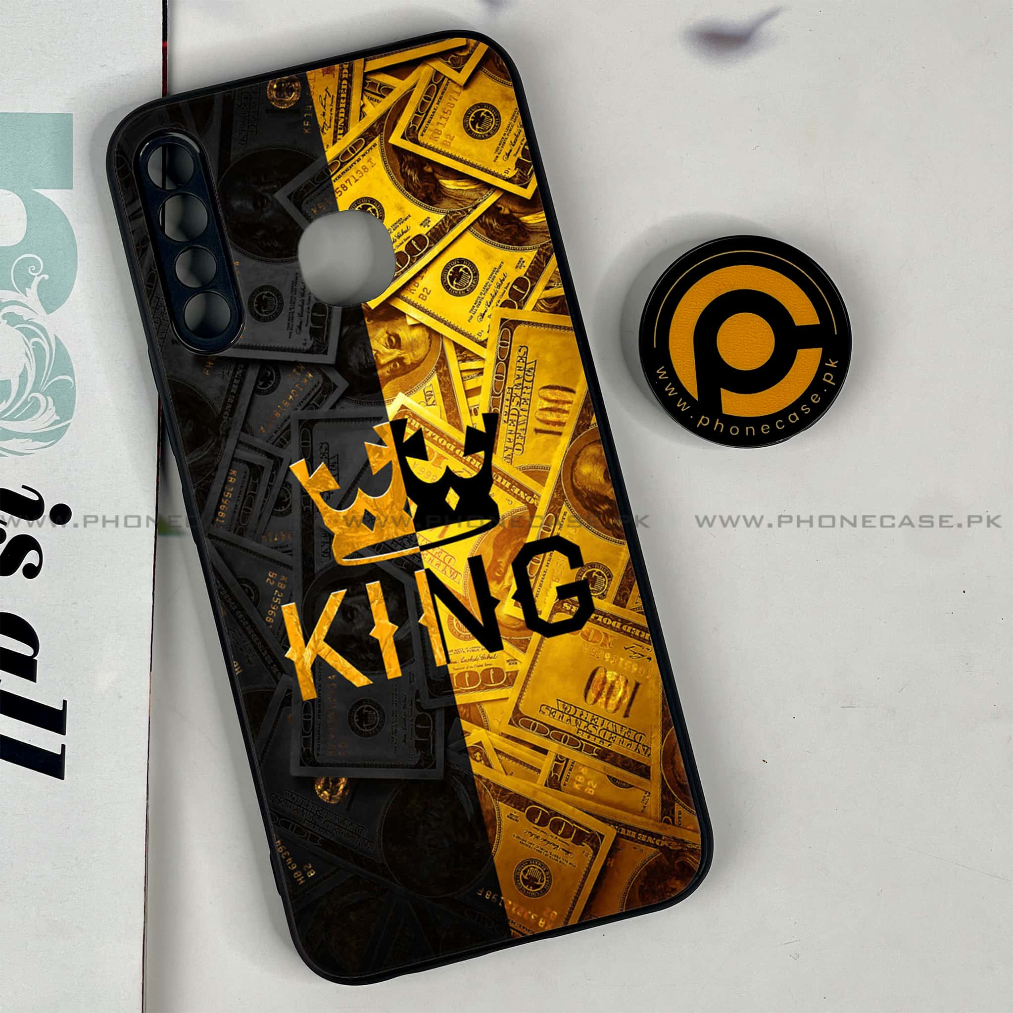 Infinix Hot 8 Lite - King 2.0 Series - Premium Printed Glass soft Bumper shock Proof Case