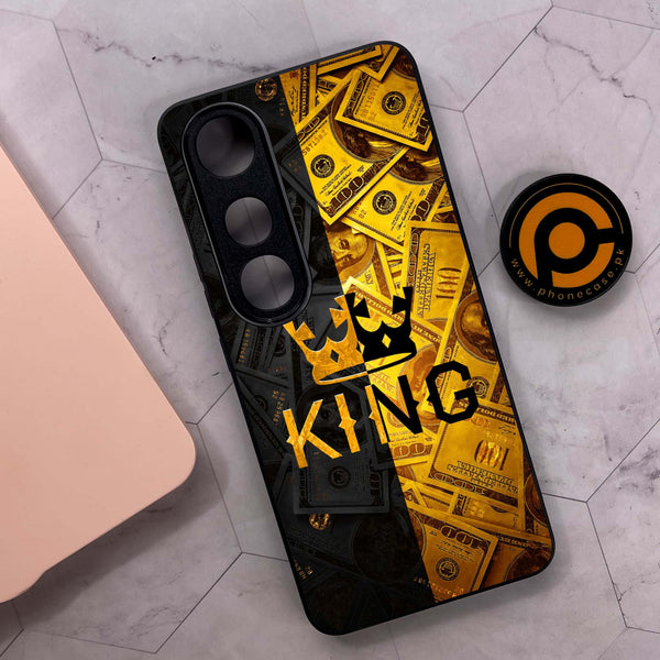 Vivo V50 Lite - King 2.0 Design 9 - Premium Metal Printed soft Bumper shock Proof Case  CS-41469