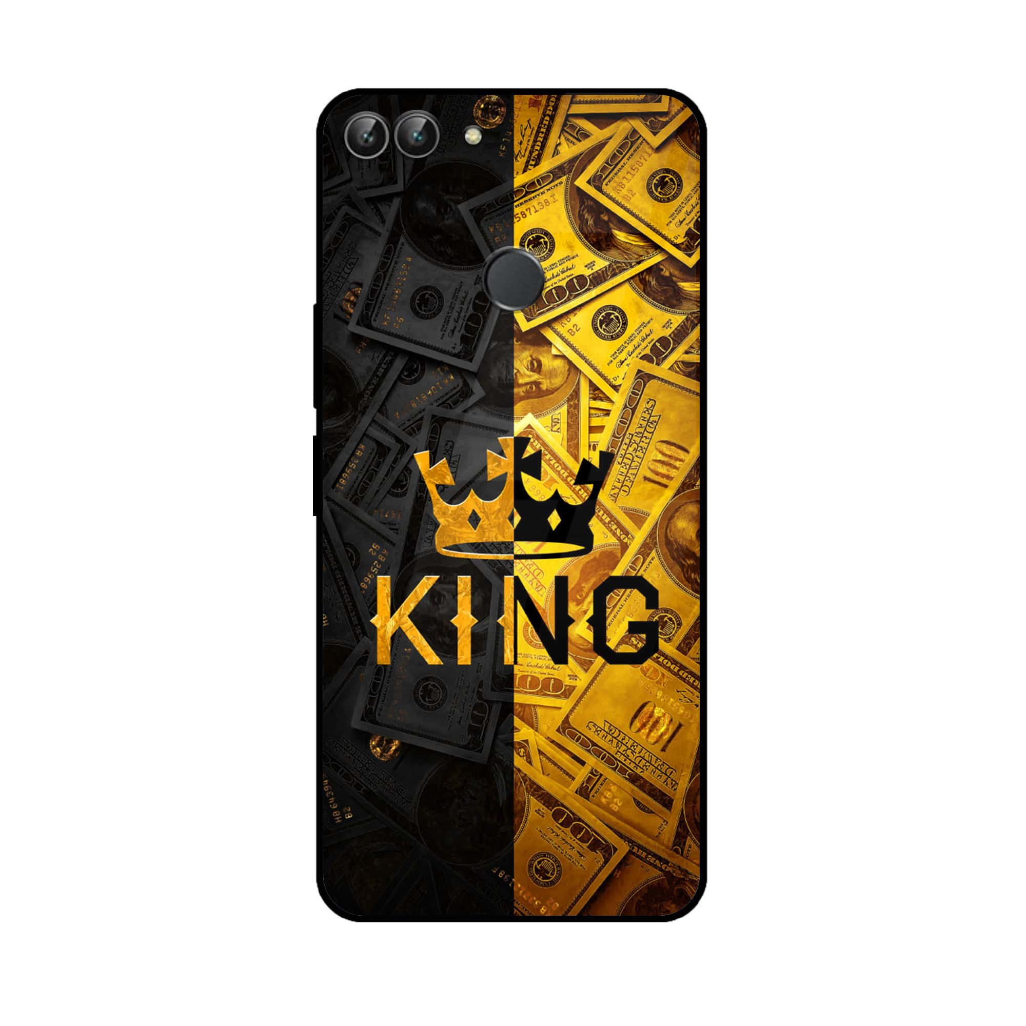 Huawei P Smart - King 2.0 Series - Premium Printed Glass soft Bumper shock Proof Case