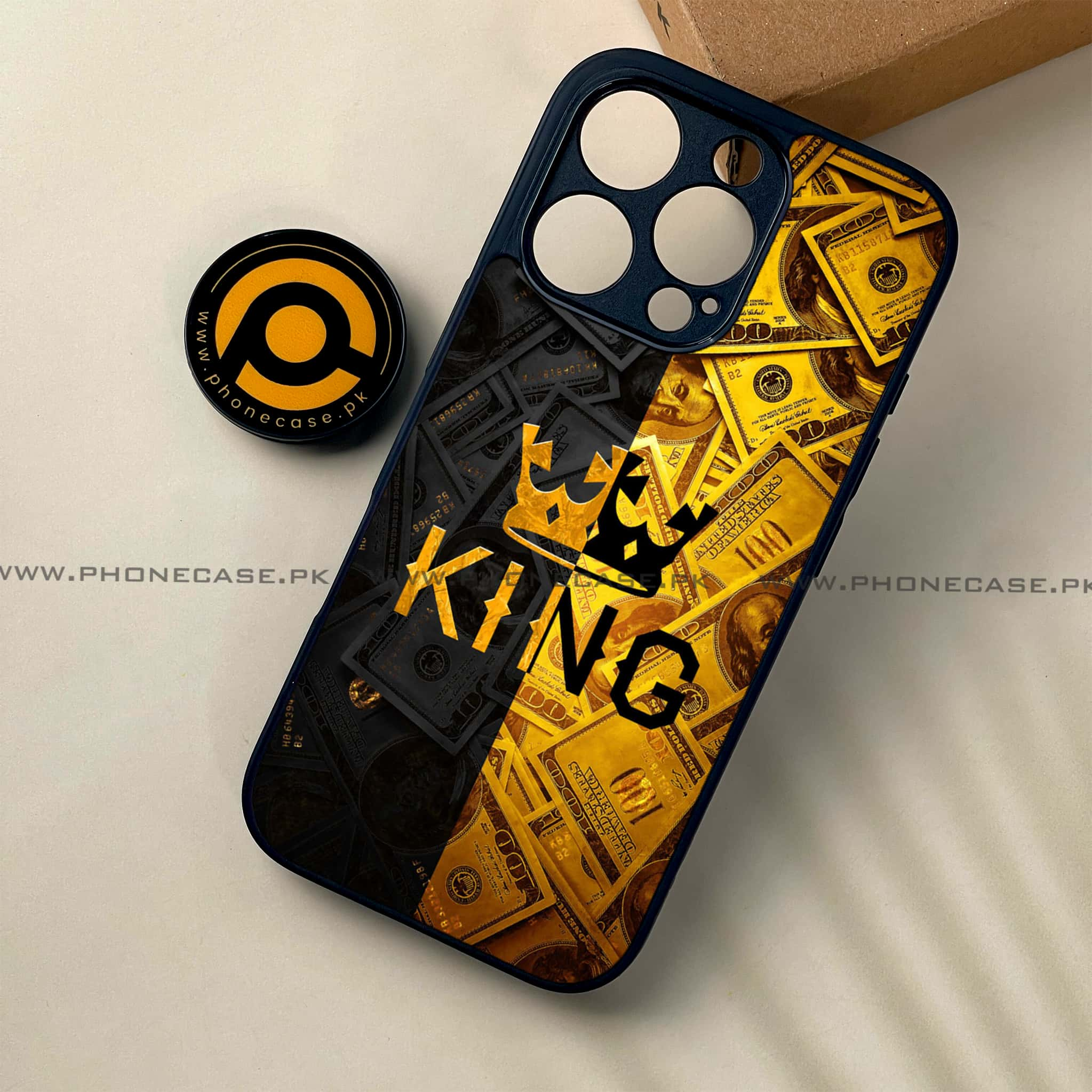 iPhone 16 Pro - King 2.0 Series - Premium Printed Glass soft Bumper shock Proof Case