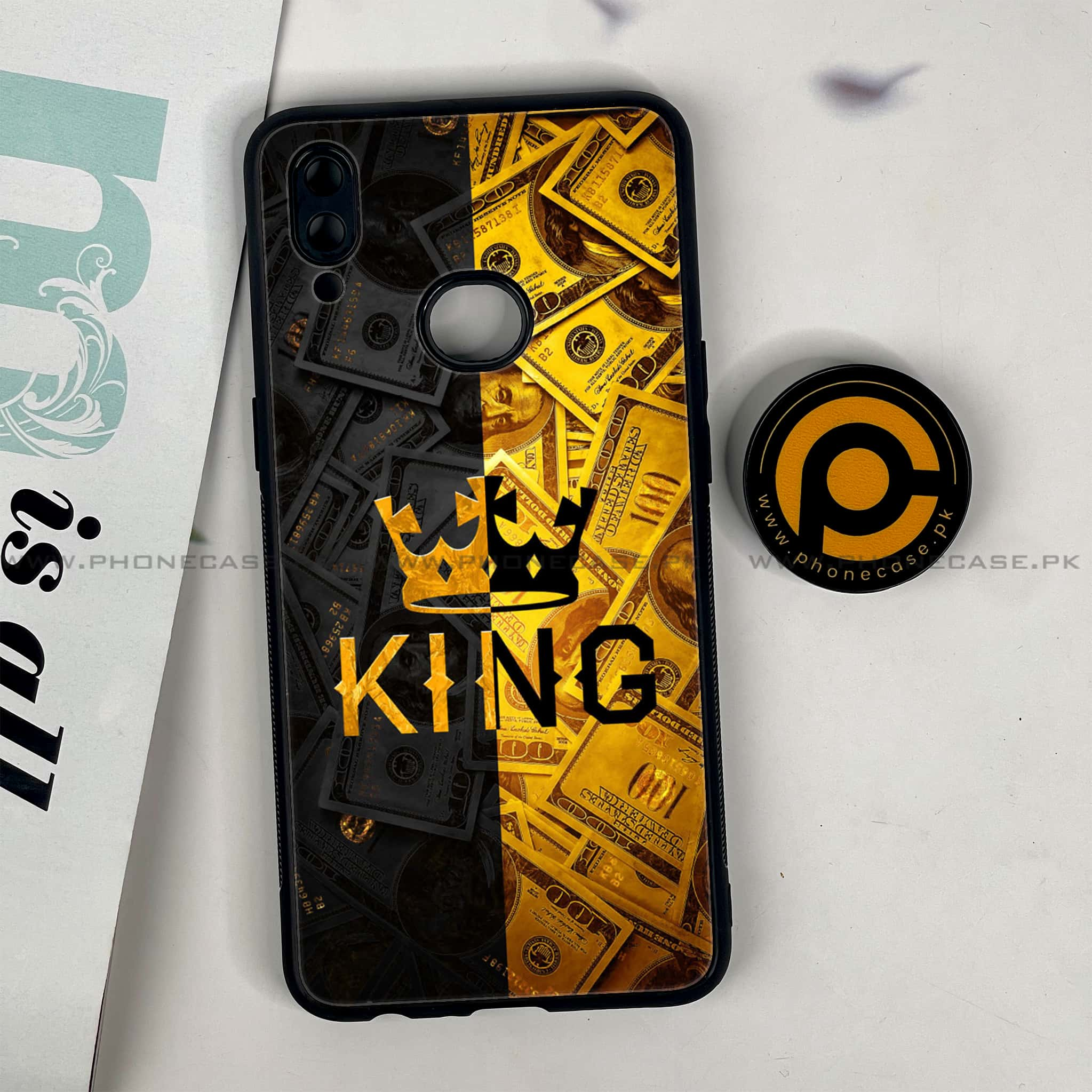 Galaxy A10s - King 2.0 Series - Premium Printed Glass soft Bumper shock Proof Case