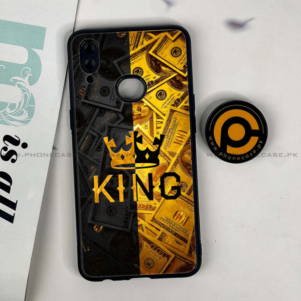 Galaxy A10s - King 2.0 Design 9 - Premium Printed Glass soft Bumper shock Proof Case  CS-27091