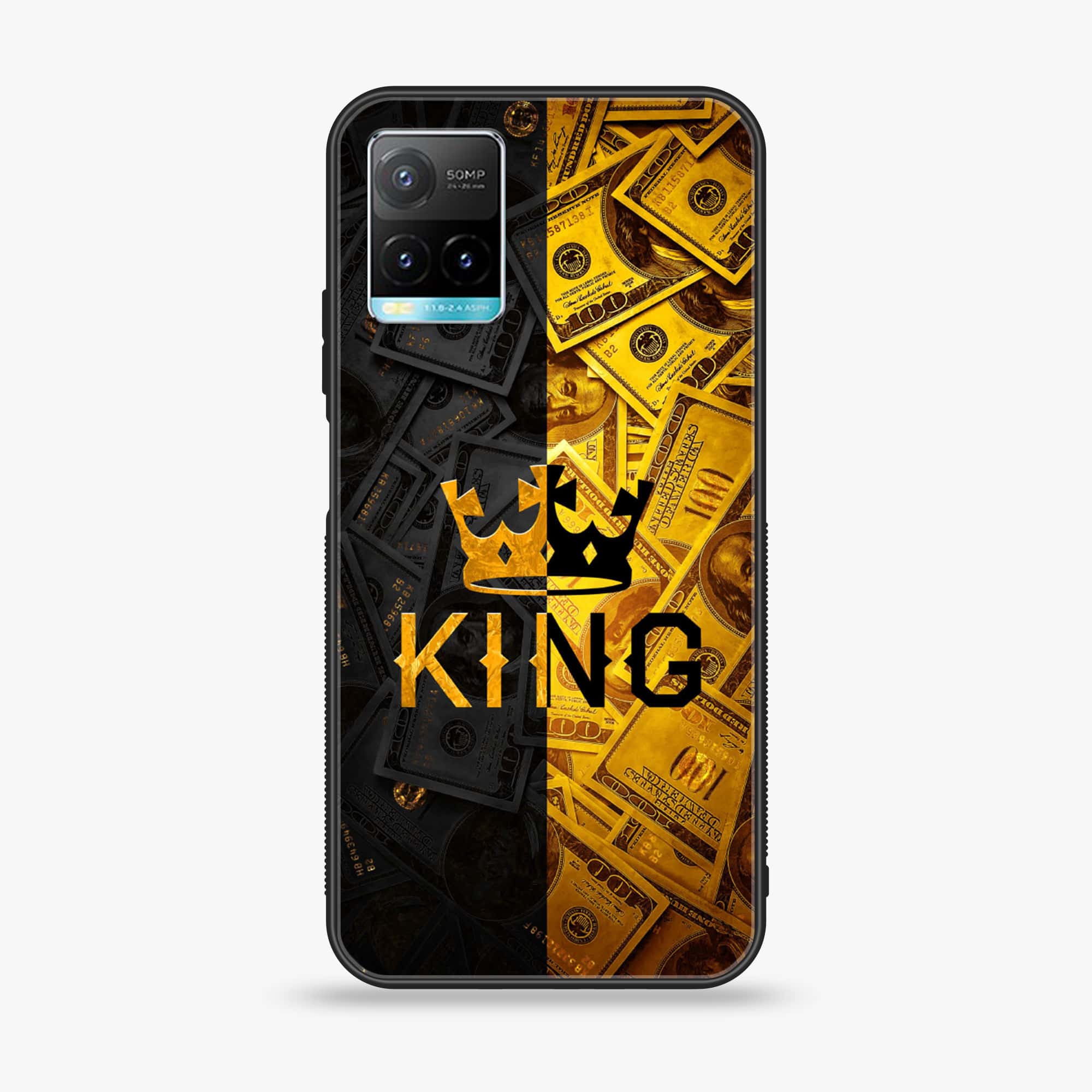 Vivo Y33T - King Series V 2.0 Series - Premium Printed Glass soft Bumper shock Proof Case