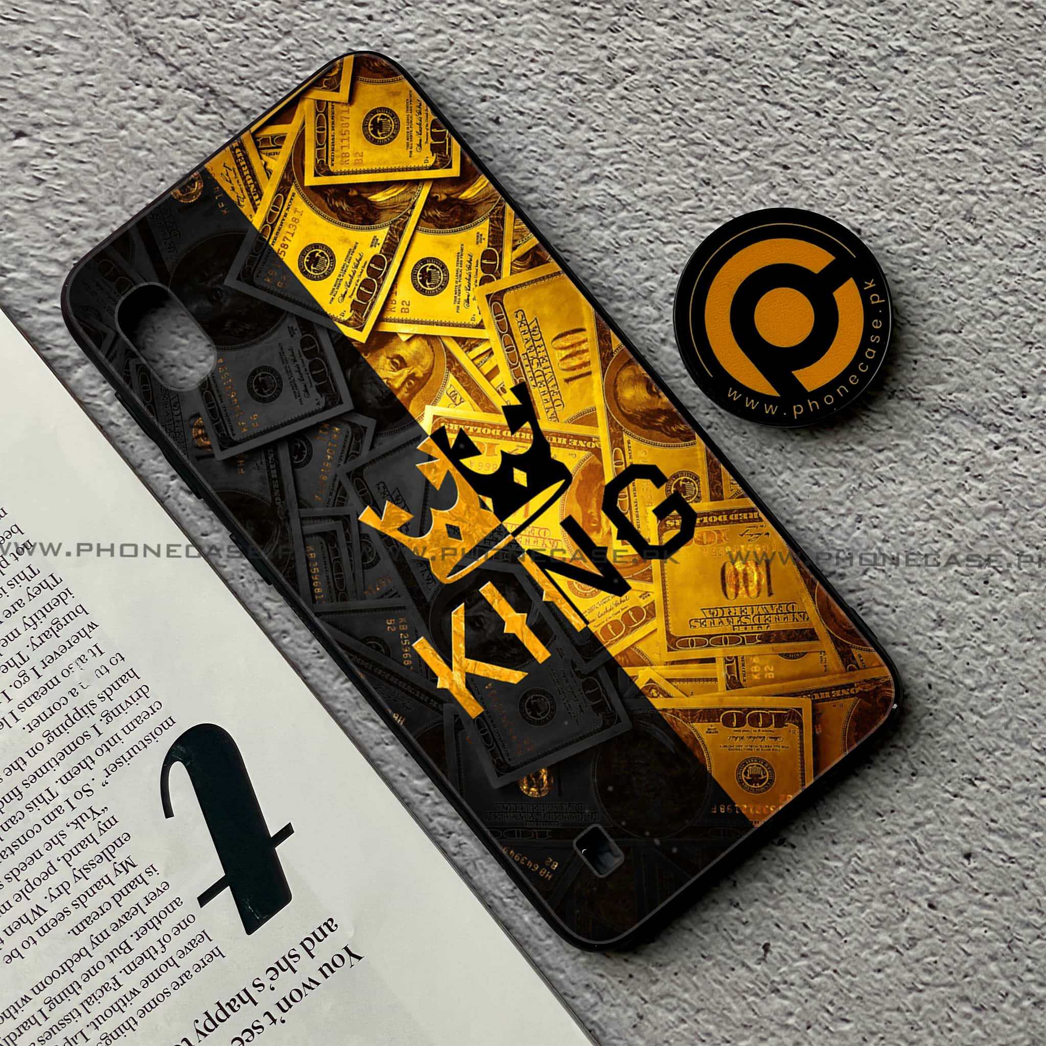 Samsung Galaxy A10 - King Series V 2.0 - Premium Printed Glass soft Bumper shock Proof Case