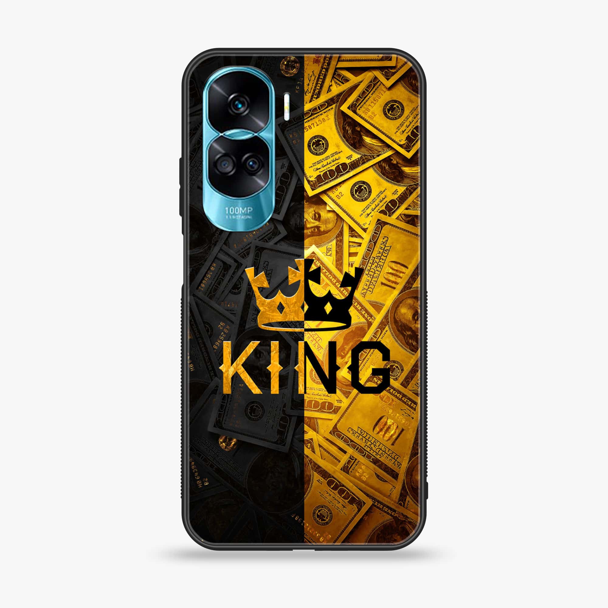Honor 90 Lite - King 2.0 Series - Premium Printed Glass soft Bumper shock Proof Case
