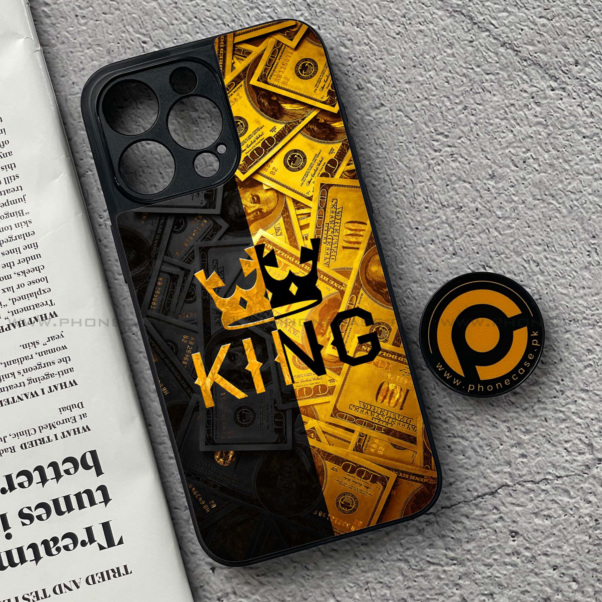 iPhone 15 Pro - King Series V 2.0 - Premium Metal Printed soft Bumper shock Proof Case