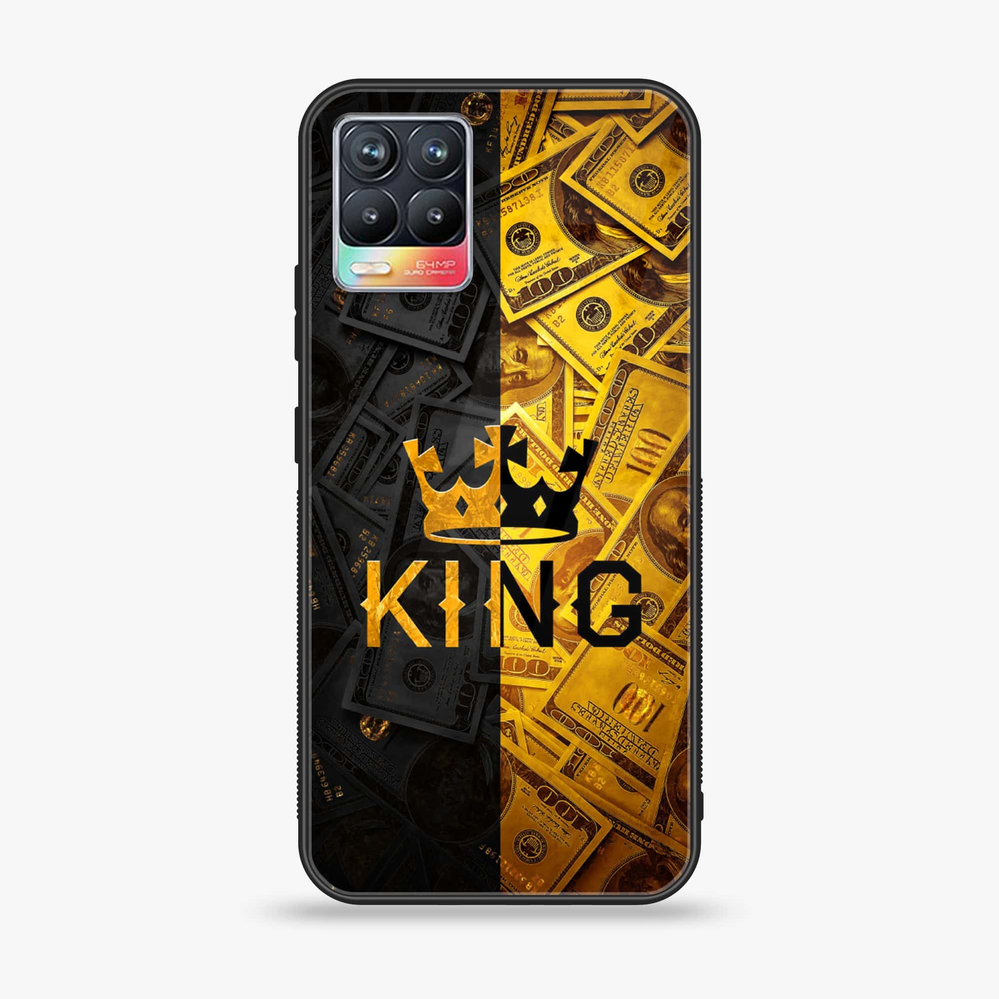 Realme 8 Pro - King 2.0 Series - Premium Printed Glass soft Bumper shock Proof Case