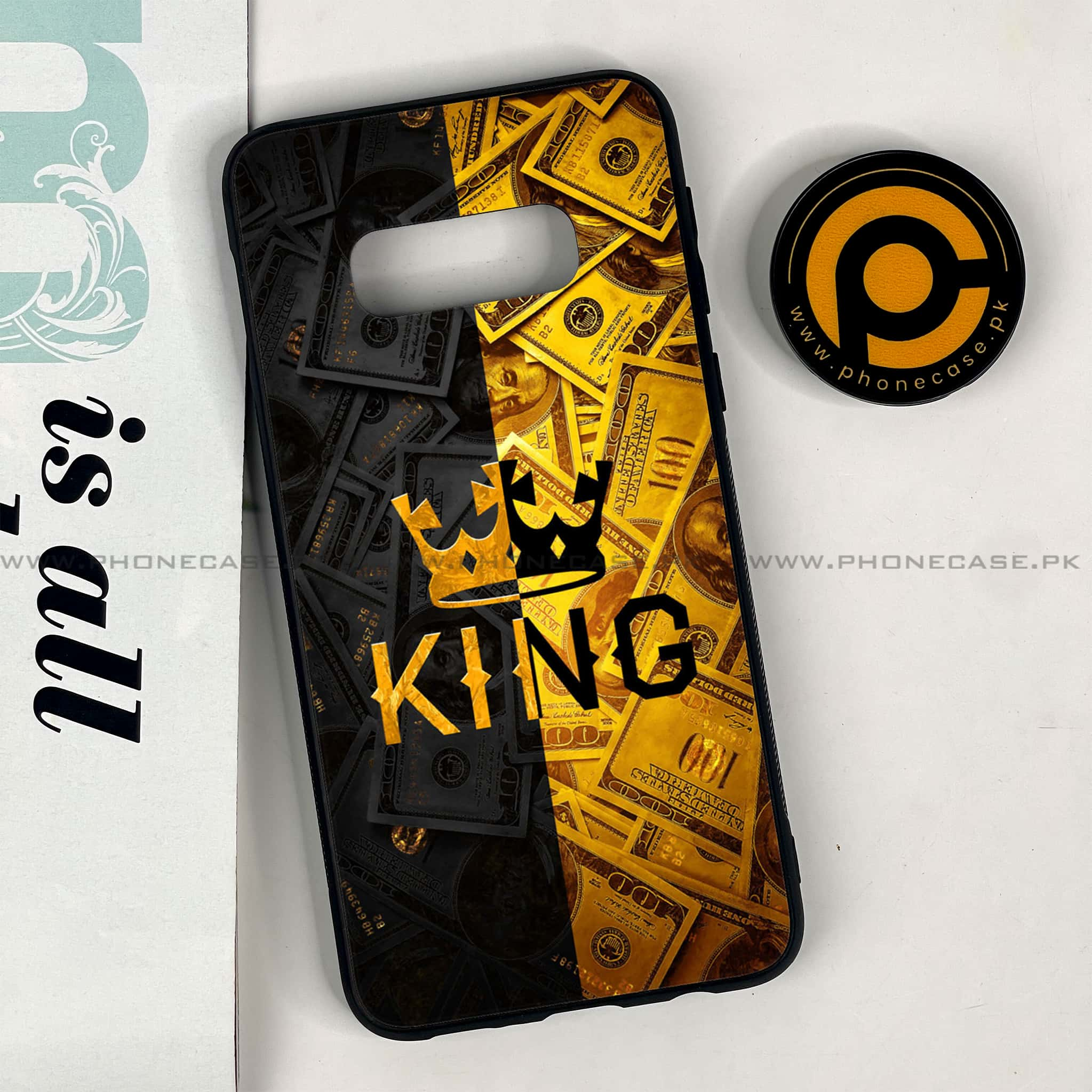 Galaxy S10e - King 2.0 Series - Premium Printed Glass soft Bumper shock Proof Case