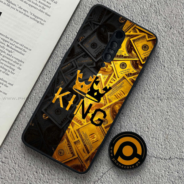 OnePlus 7 Pro - King Series V 2.0 Design 9 - Premium Printed Glass soft Bumper shock Proof Case CS-43316